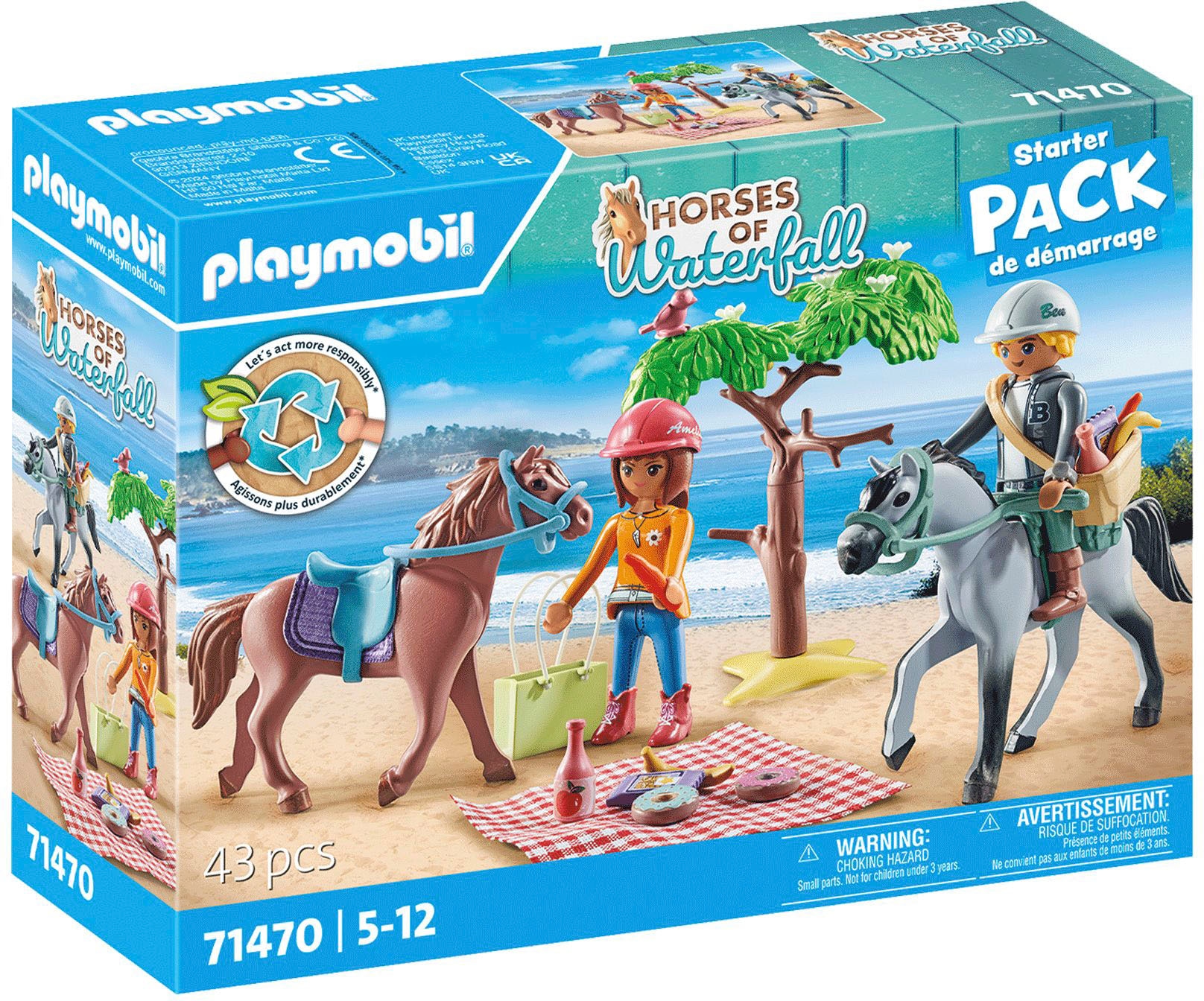 Konstruktions-Spielset »Reitausflug an den Strand (71470), Horses of Waterfall«, (43...