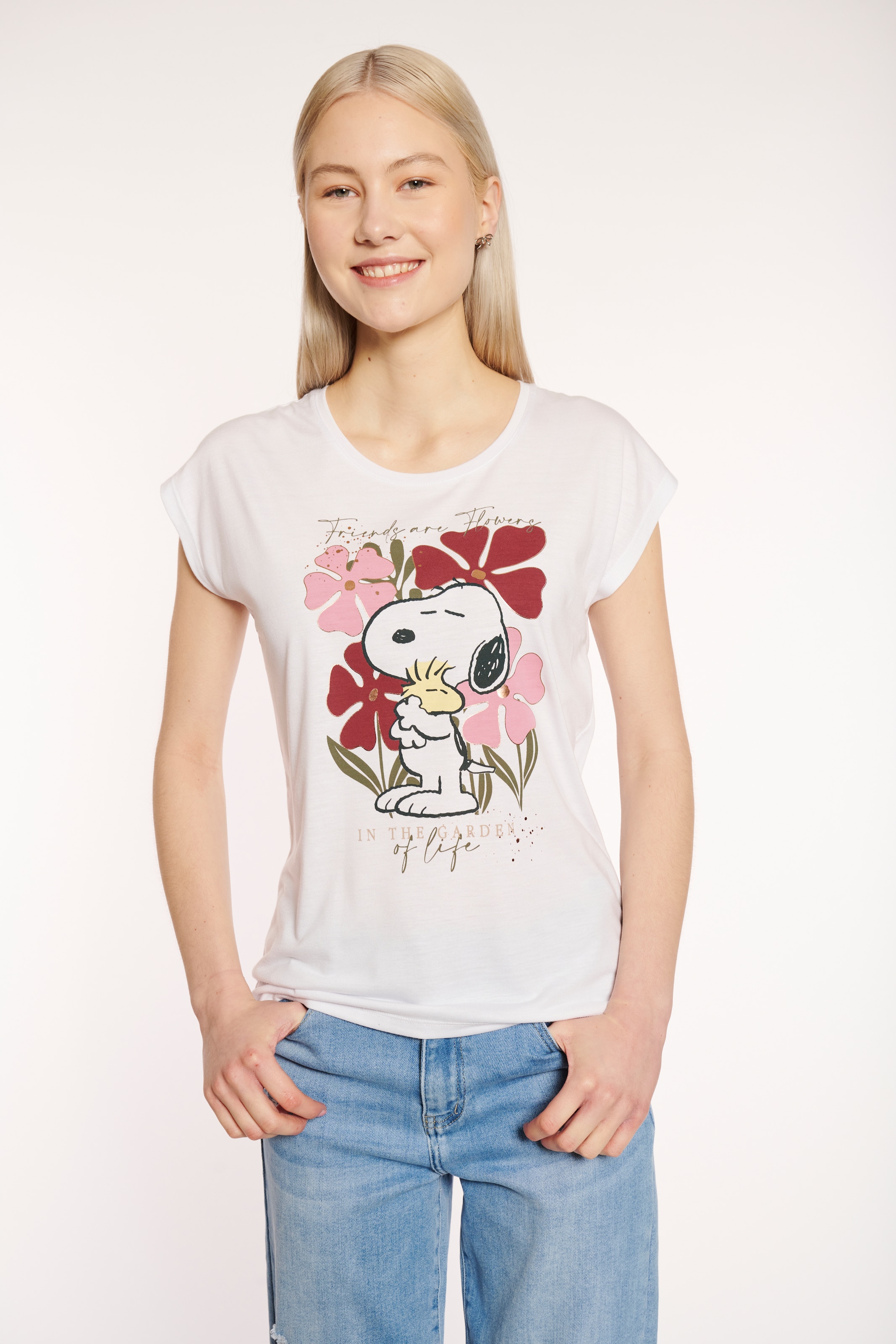 HaILY’S T-Shirt »SS P TP Pe44ony«, mit Snoopy Print