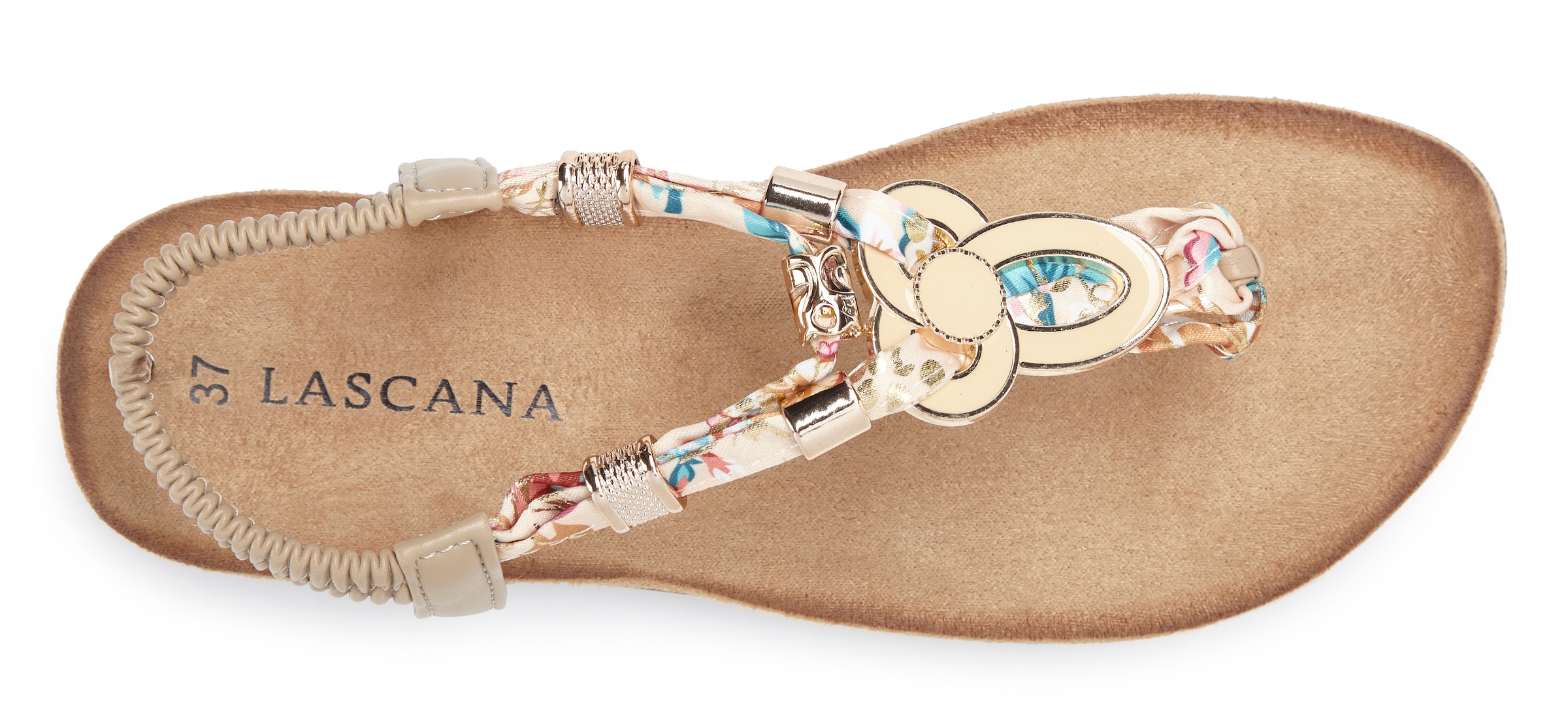 LASCANA Zehentrenner »Sommerschuh, offener Schuh, Sandalette,«  Sandale, Pantolette mit Stretcheinsatz