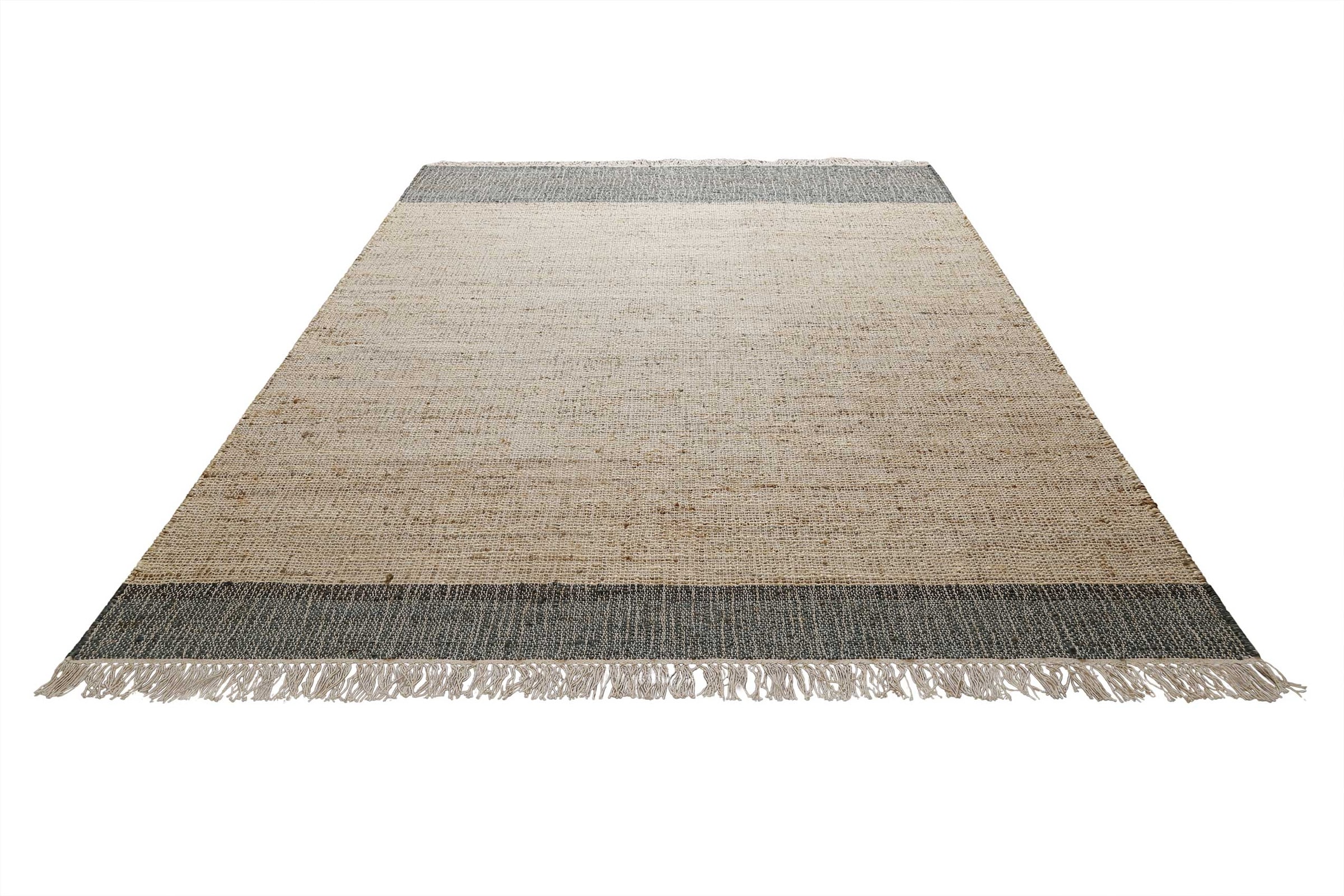 Image of Green Looop Teppich "Viktor GL-82303" rechteckig 4 mm Höhe Naturfaser Teppich aus 80% Jute 20% Baumwolle, mit Fransen, Wohnzimmer