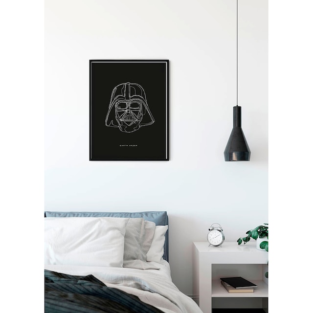 ♕ Komar Poster »Star Wars Lines Dark Side Vader«, Star Wars, (Packung, 1 St.,  Anzahl Teile 1), Kinderzimmer, Schlafzimmer, Wohnzimmer versandkostenfrei  auf