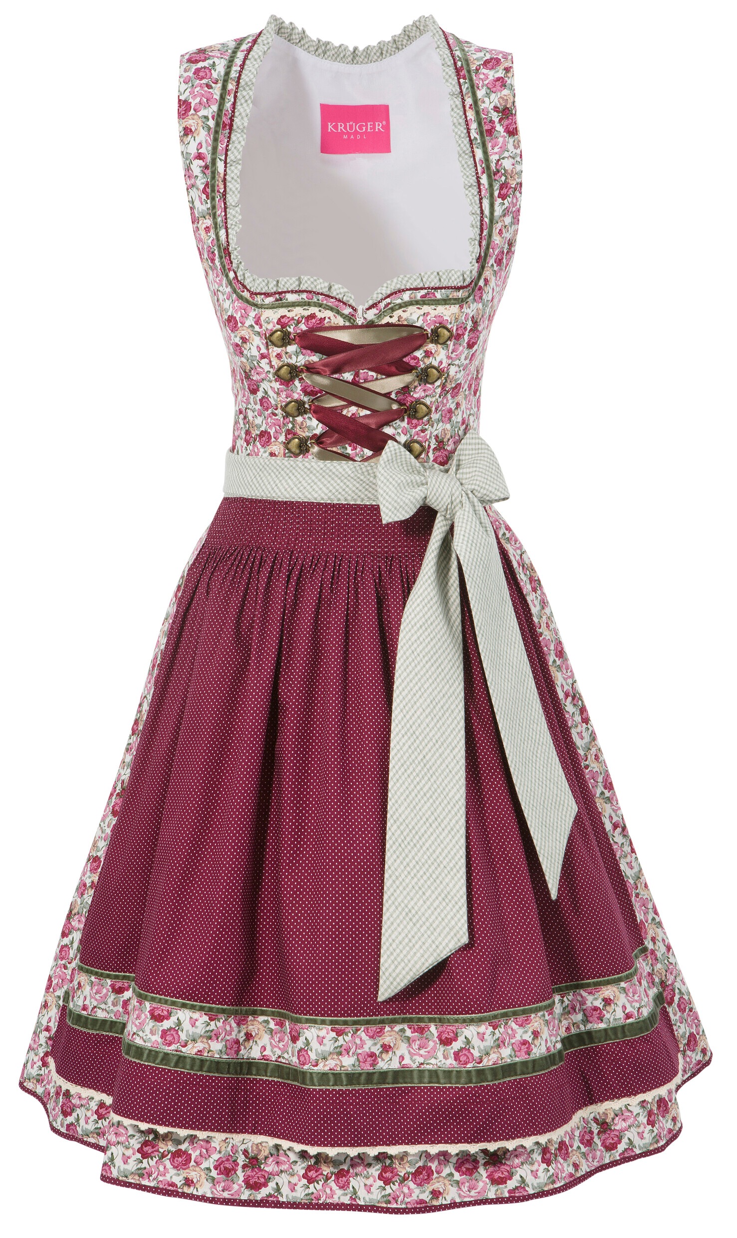 Image of Krüger Madl Dirndl »Savannah«, (2 tlg.), Damen, kurz mit schönem Rosendesign bei Ackermann Versand Schweiz