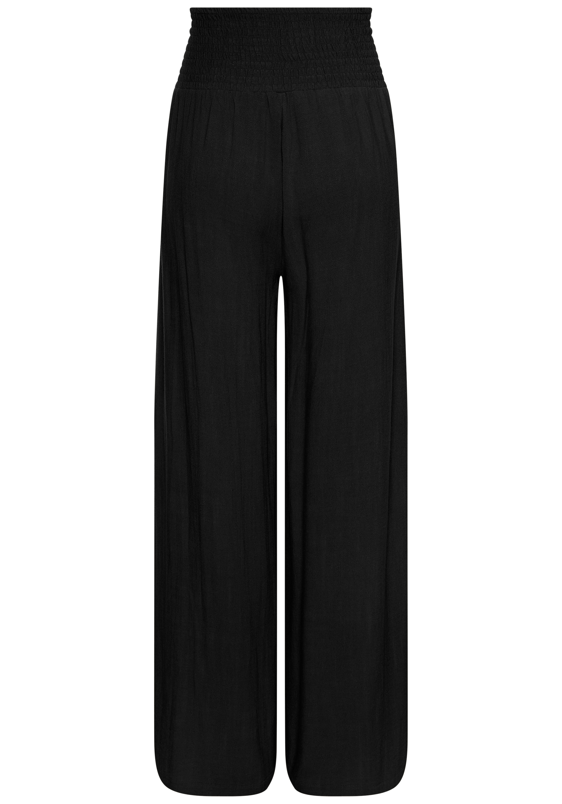 French Connection Pantalon en lin »mit hohem Smokbund«  pantalon palazzo large pour l'été, pantalon ample à enfiler, pantalon de plage