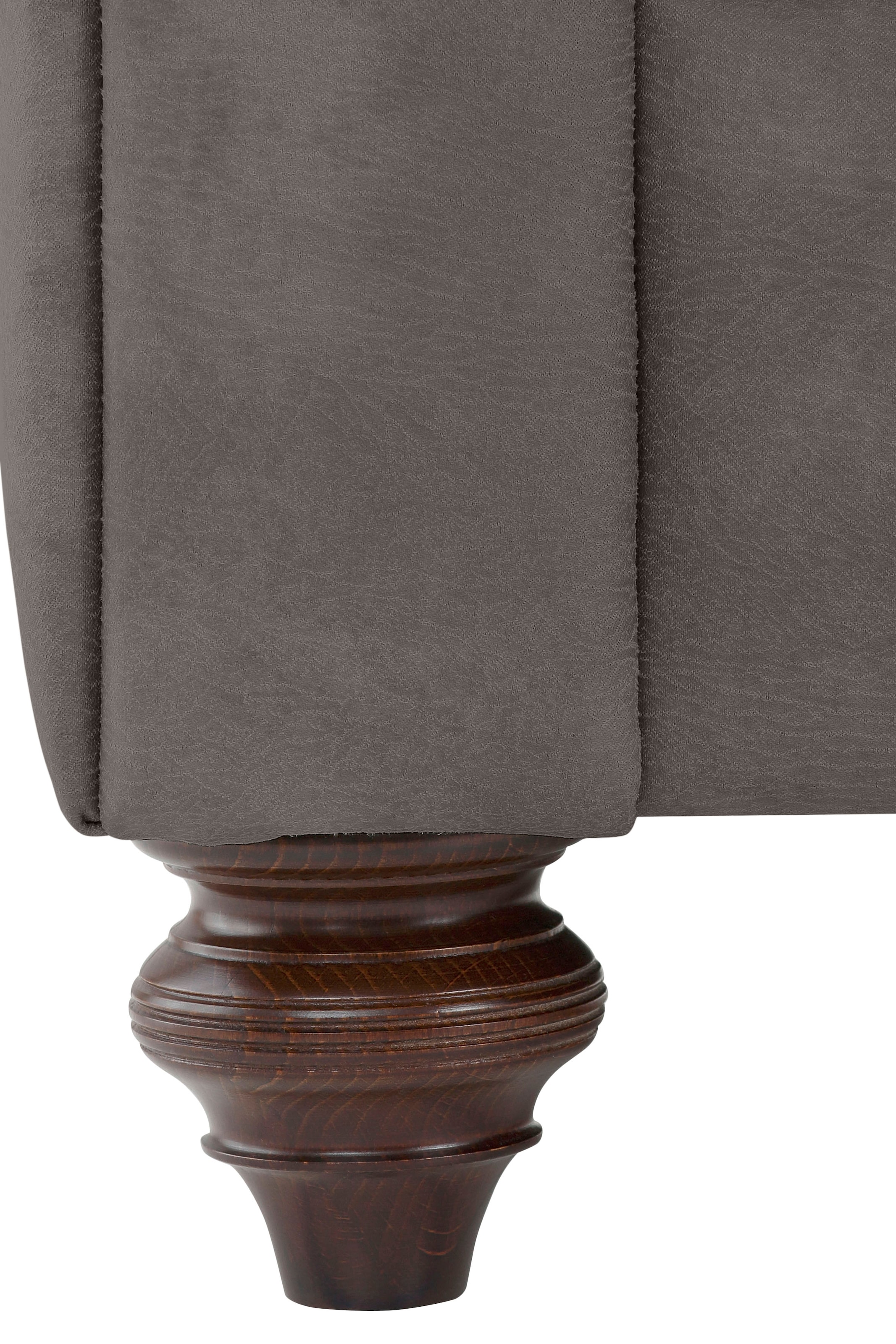 Home affaire Chesterfield-Sofa »Chesterfield 2-Sitzer B/T/H: 150/89/74 cm«, mit hochwertiger Knopfheftung, auch in Leder