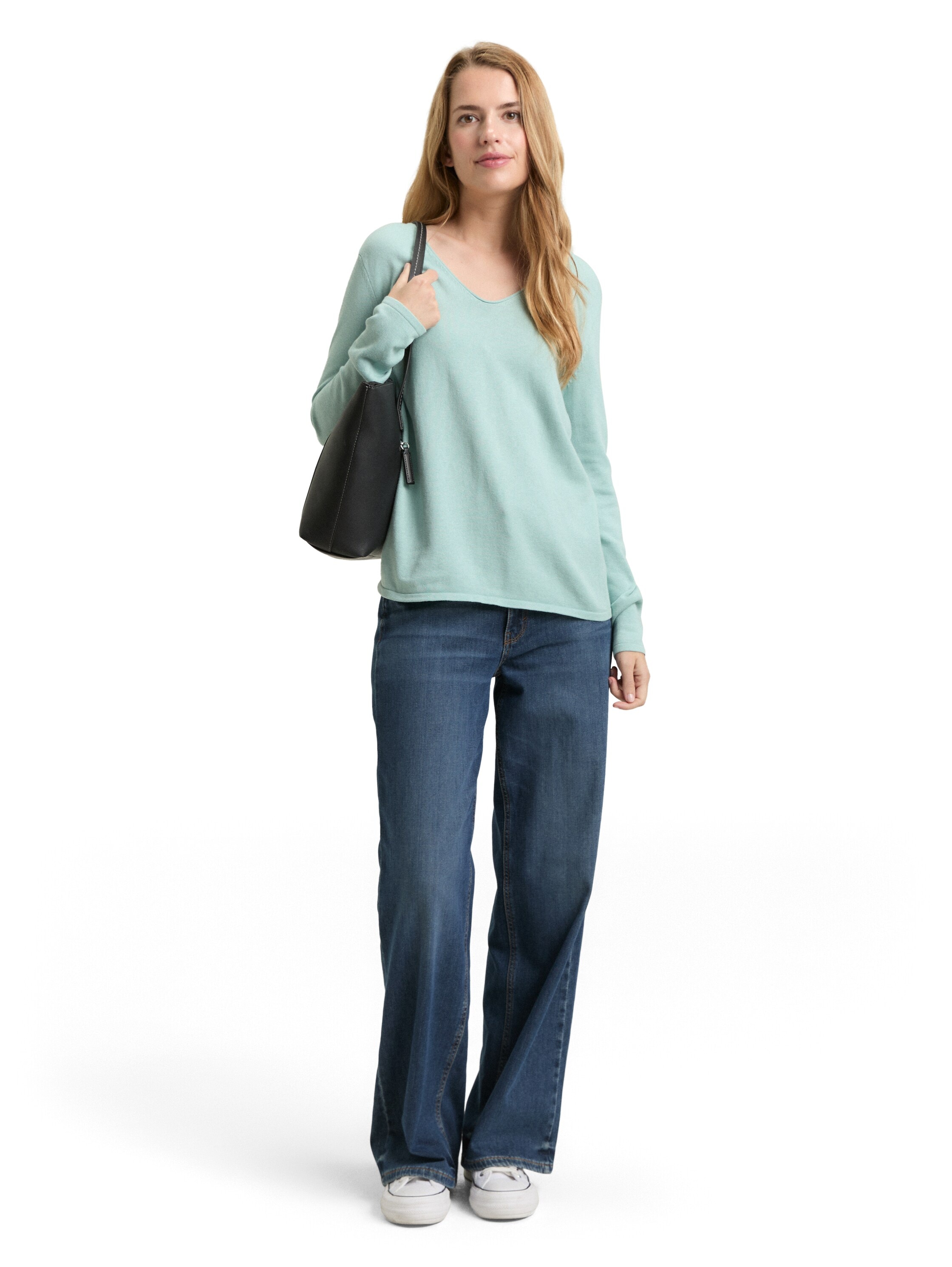 TOM TAILOR Pull col V »Regular« avec encolure en V