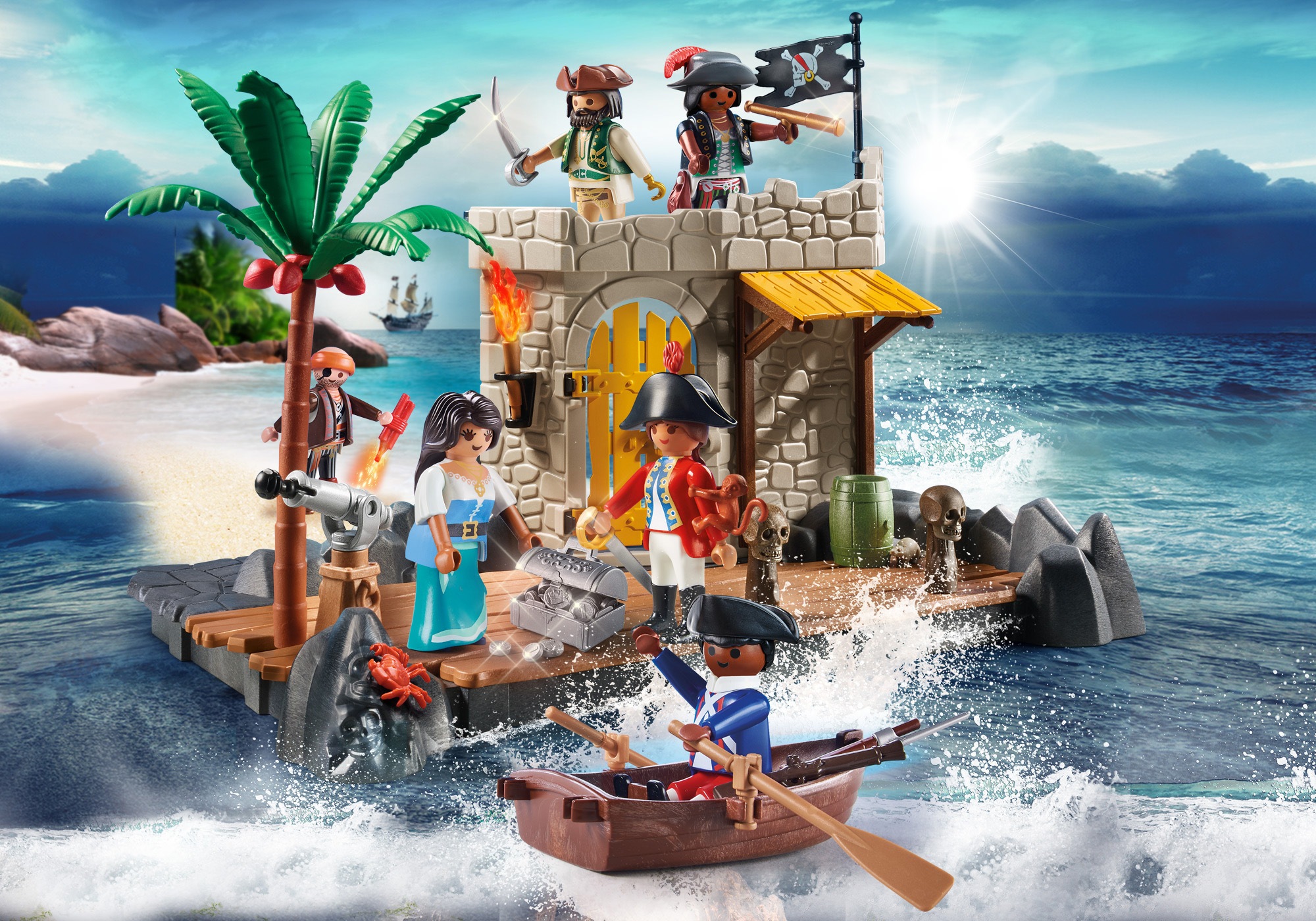 Playmobil® Konstruktions-Spielset »Island of the Pirates (70979), My Figures«, (130 St.), Made in Europe