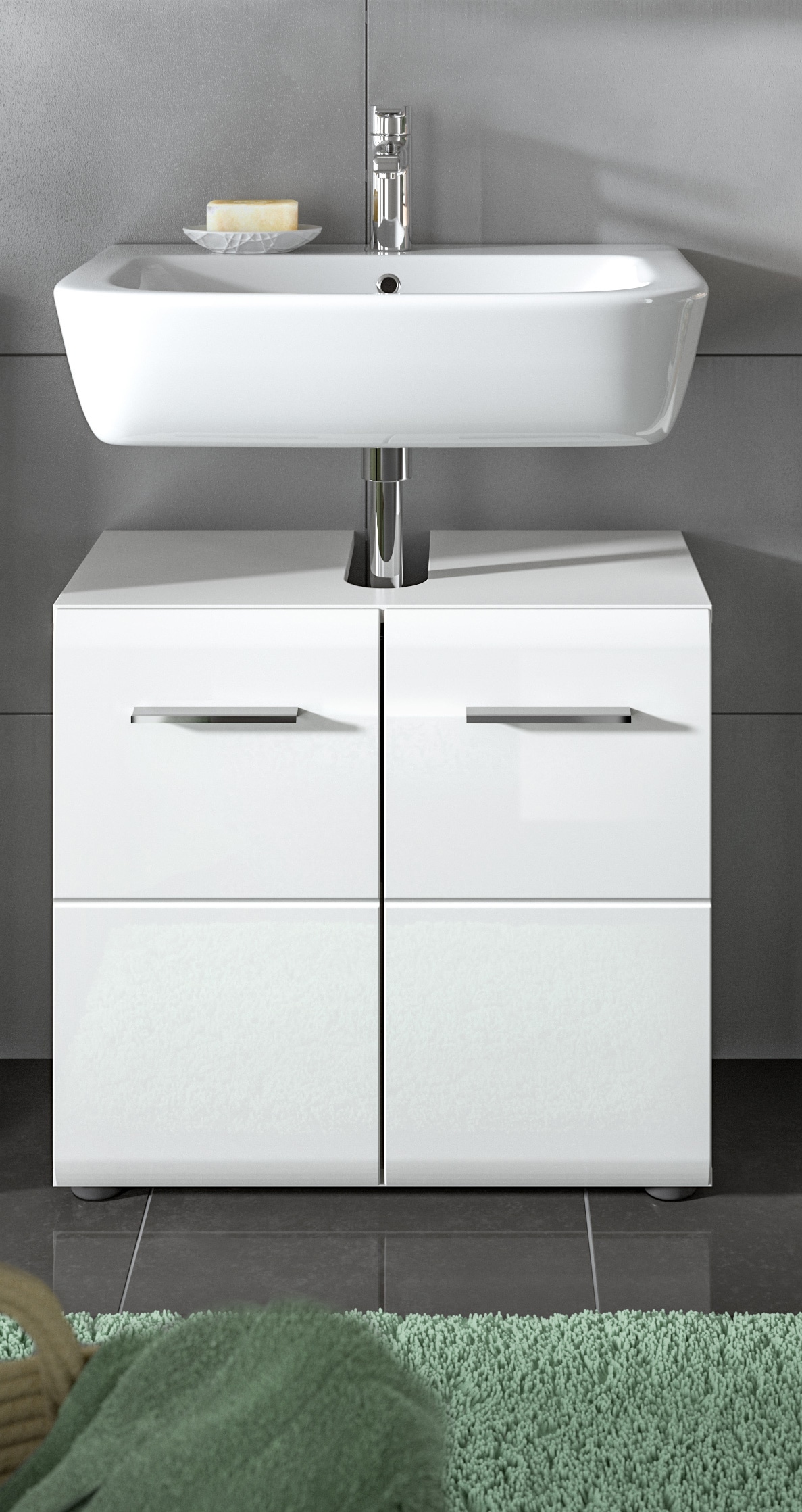 INOSIGN Waschbeckenunterschrank »FLORENZ, TOPSELLER!, Breite 60cm, 1 Einlegeboden, 2 Fächer«, mit Siphonausschnitt, Badmöbel, Badschrank, Schrank, Kommode, Bad