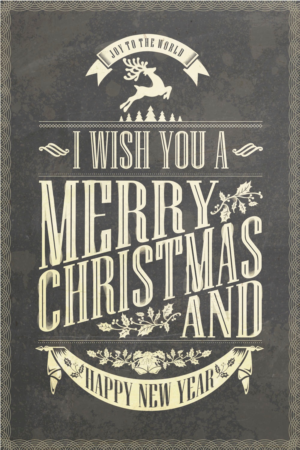 queence Metallbild »Joy to the World«, Schriftzüge-Schriftzug-Weihnachten, (1 St.), Stahlschilder