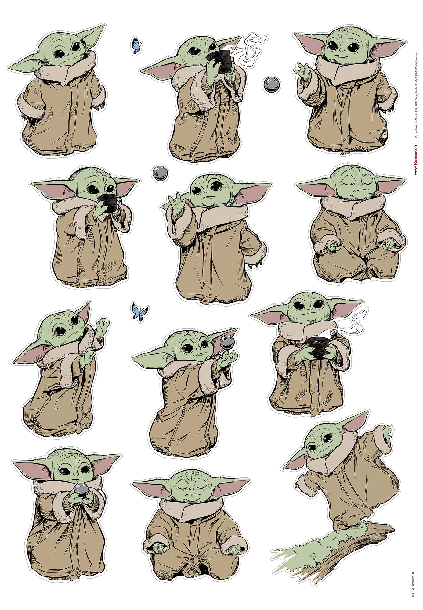 Komar Wandtattoo »Star Wars The Mandalorian Grogu The Cutest« 50 x 70 cm (Breite x Höhe) - Kinderzimmer, Wandsticker