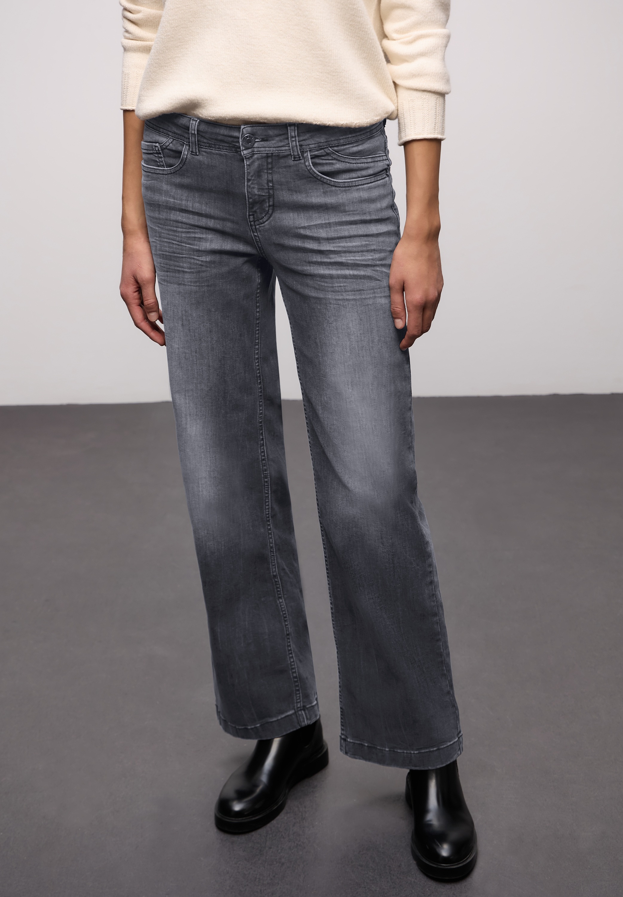 Image of STREET ONE 5-Pocket-Jeans "Style Wide Leg" Wide Leg mit Stretch