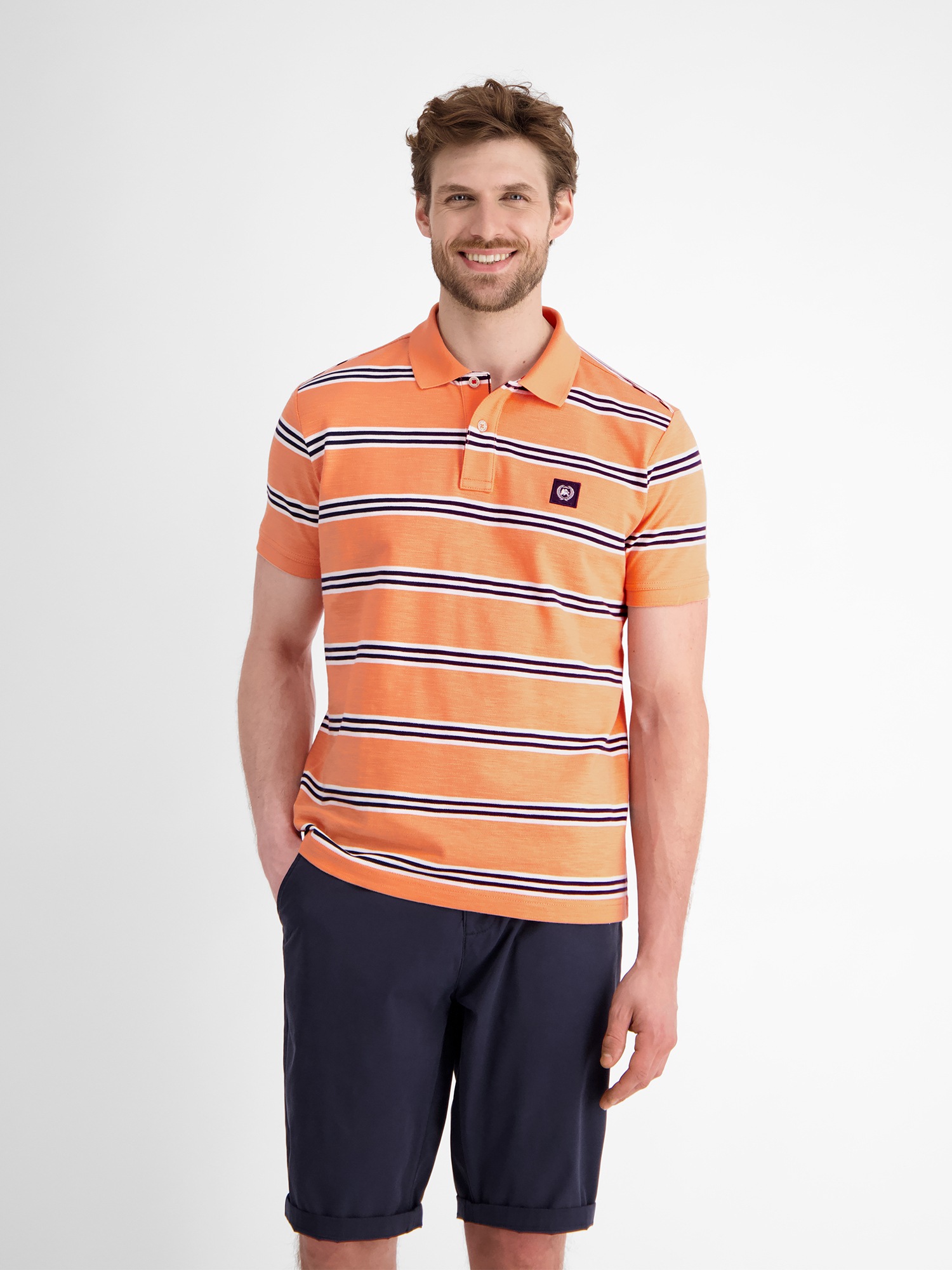 Image of LERROS Poloshirt "Herren Poloshirt in Rugby-Optik"