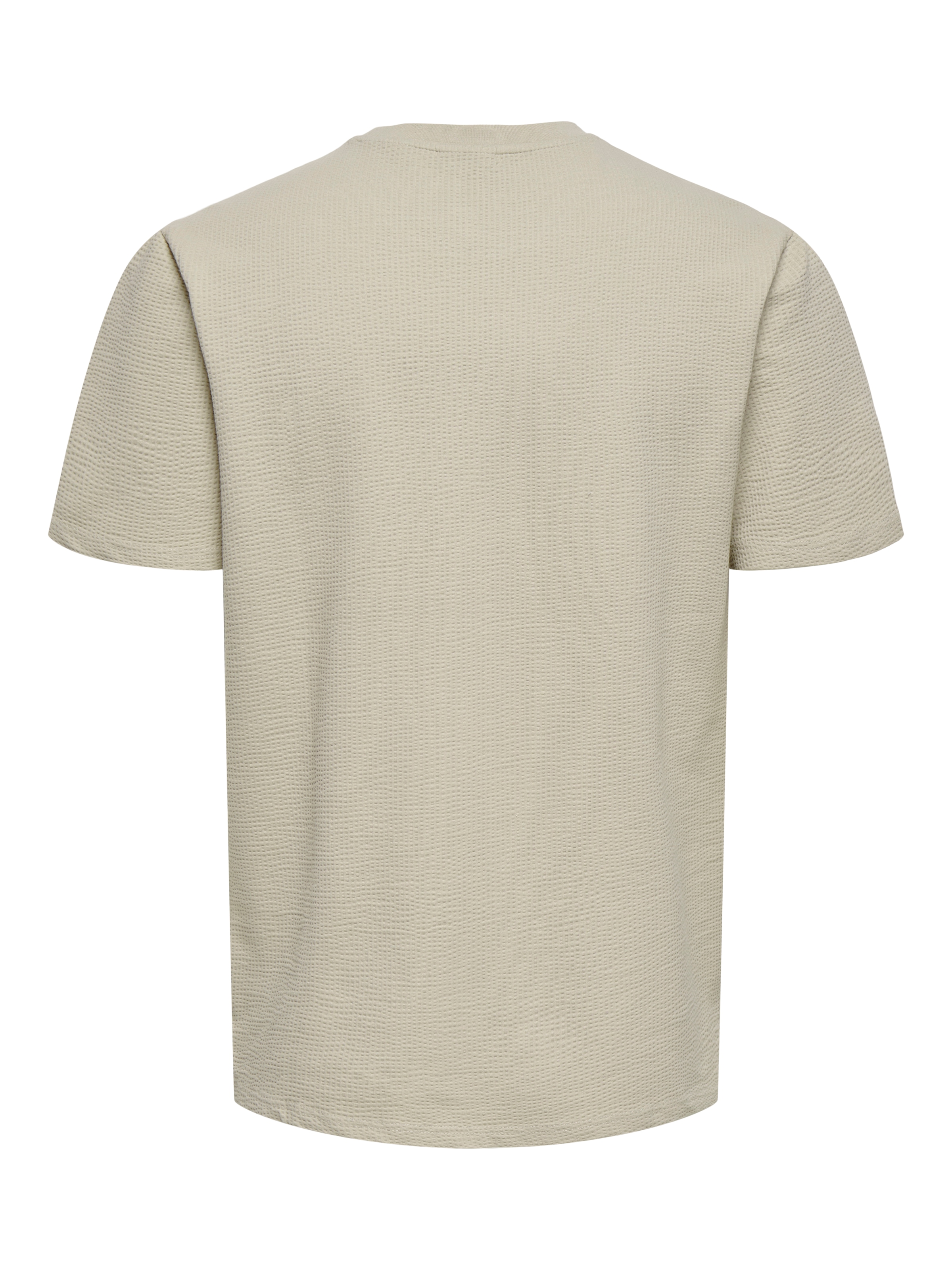 ONLY & SONS Rundhalsshirt »ONSKIAN LIFE REG SEERSUCKER SS TEE NOOS«