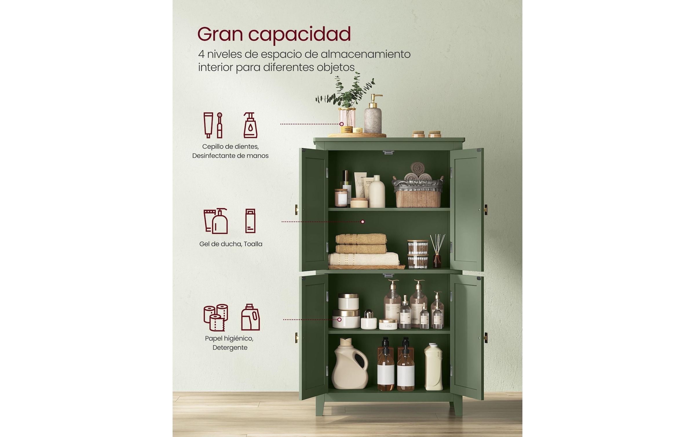 VASAGLE Kommode »Cabinet, 60 x 110 cm«