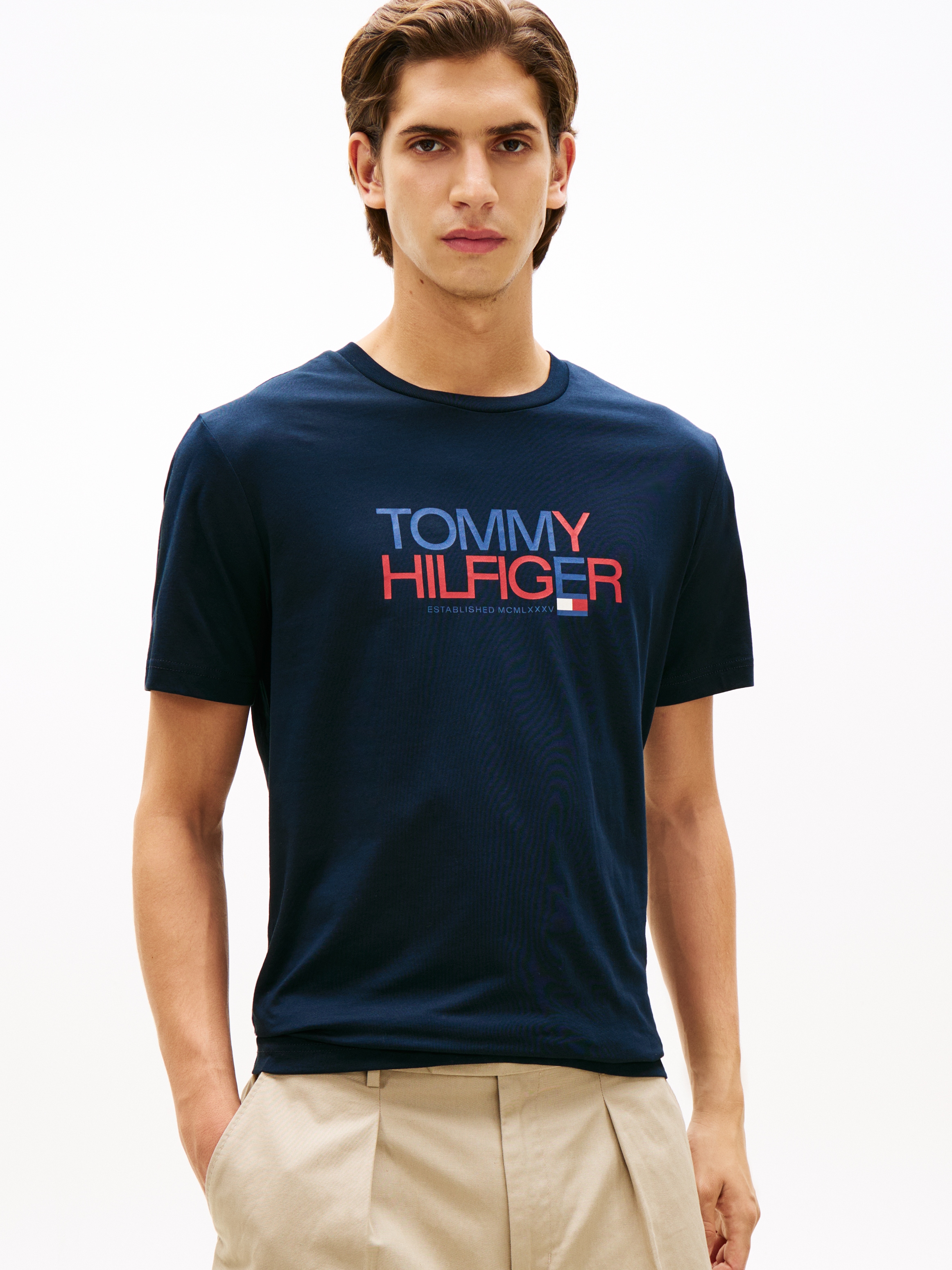 Image of Tommy Hilfiger T-Shirt "BRAND LOVE BIG TEXT" Regular fit mit Rundhalsausschnitt