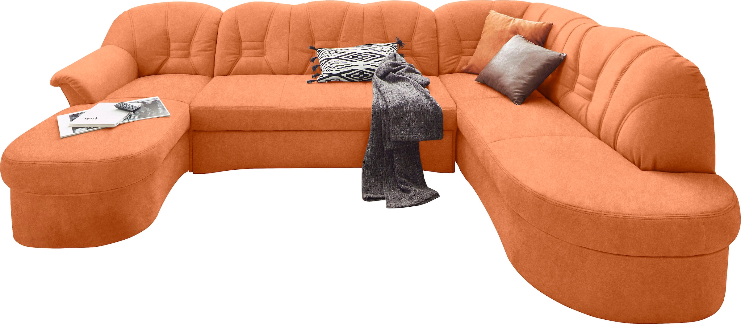 DOMO collection Wohnlandschaft »Elva U-Form«, wahlweise mit Bettfunktion und Federkern