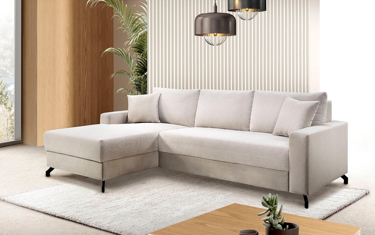 Image of exxpo - sofa fashion Ecksofa "Quattro schlicht & zeitlos, bequem, L-Form, B/T: 247/162 cm" wahlw. Bettfunktion, Bettkasten. Korpus Microfaser, Sitz Webvelours