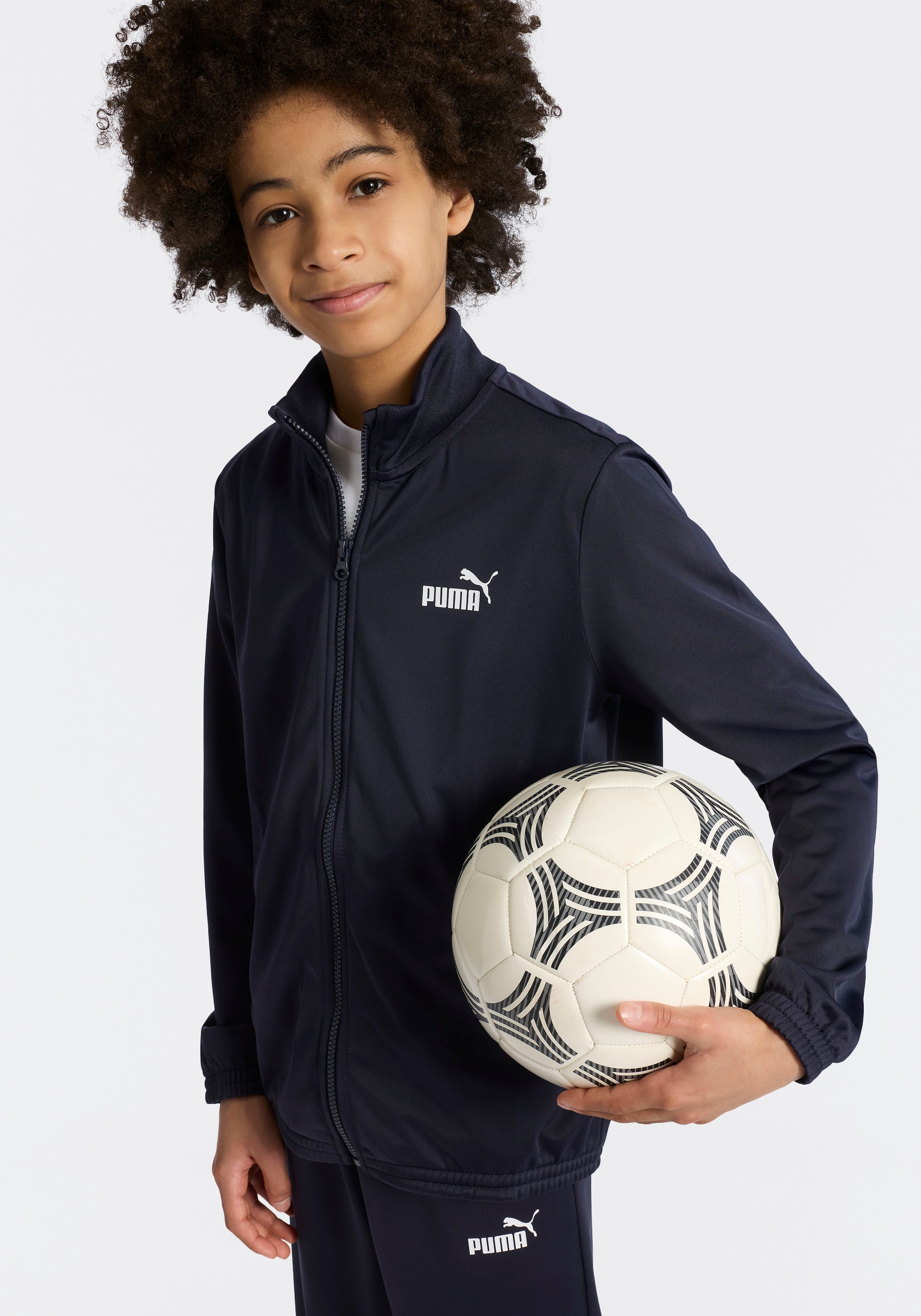 PUMA Combinaison d'entraînement »POLY SUIT B« 2 cuis ensemble deux pièces avec veste et pantalon, pour adolescents, coupe regular