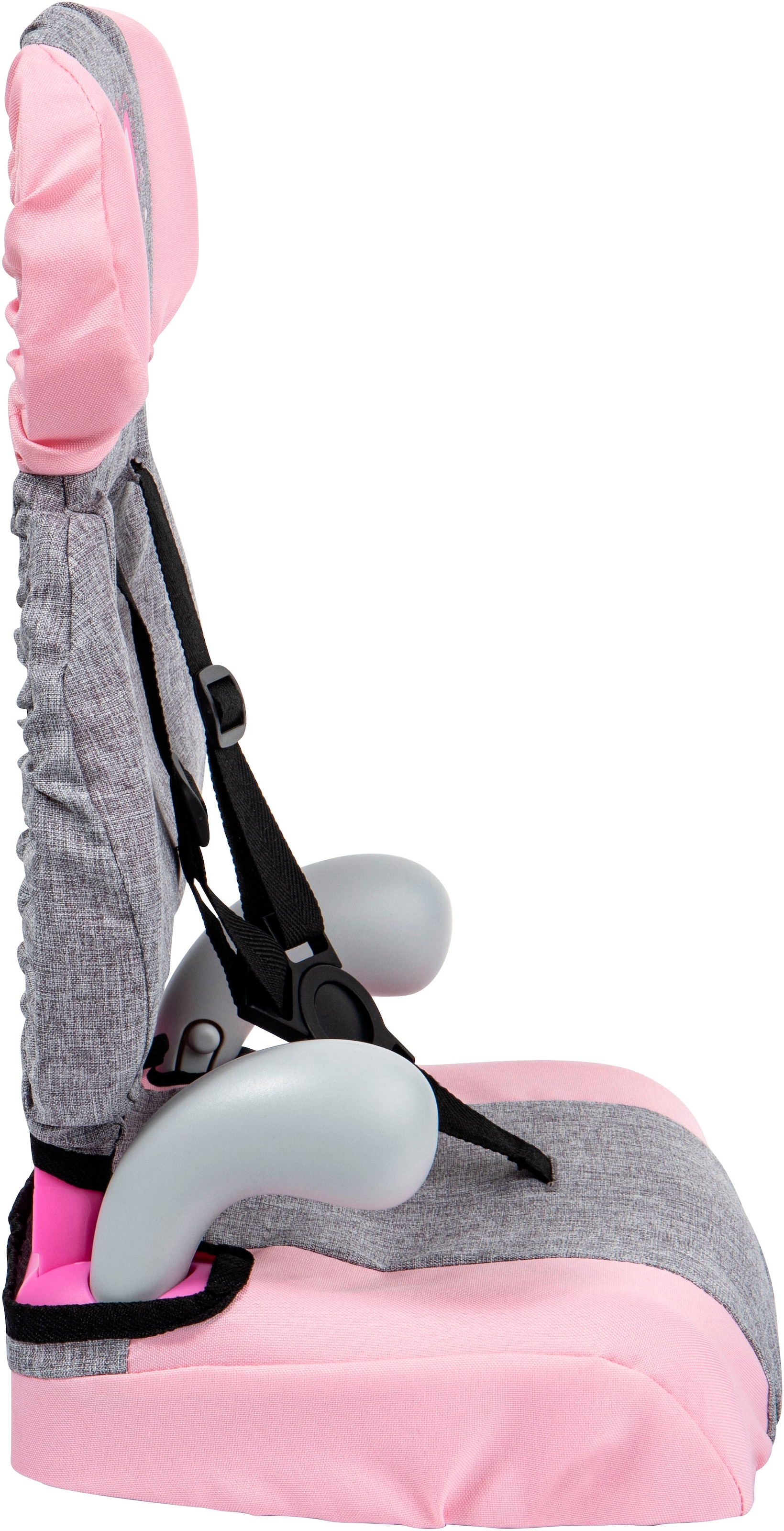 Bayer Siège de voiture de poupée »Deluxe grau/rosa Schmetterling«