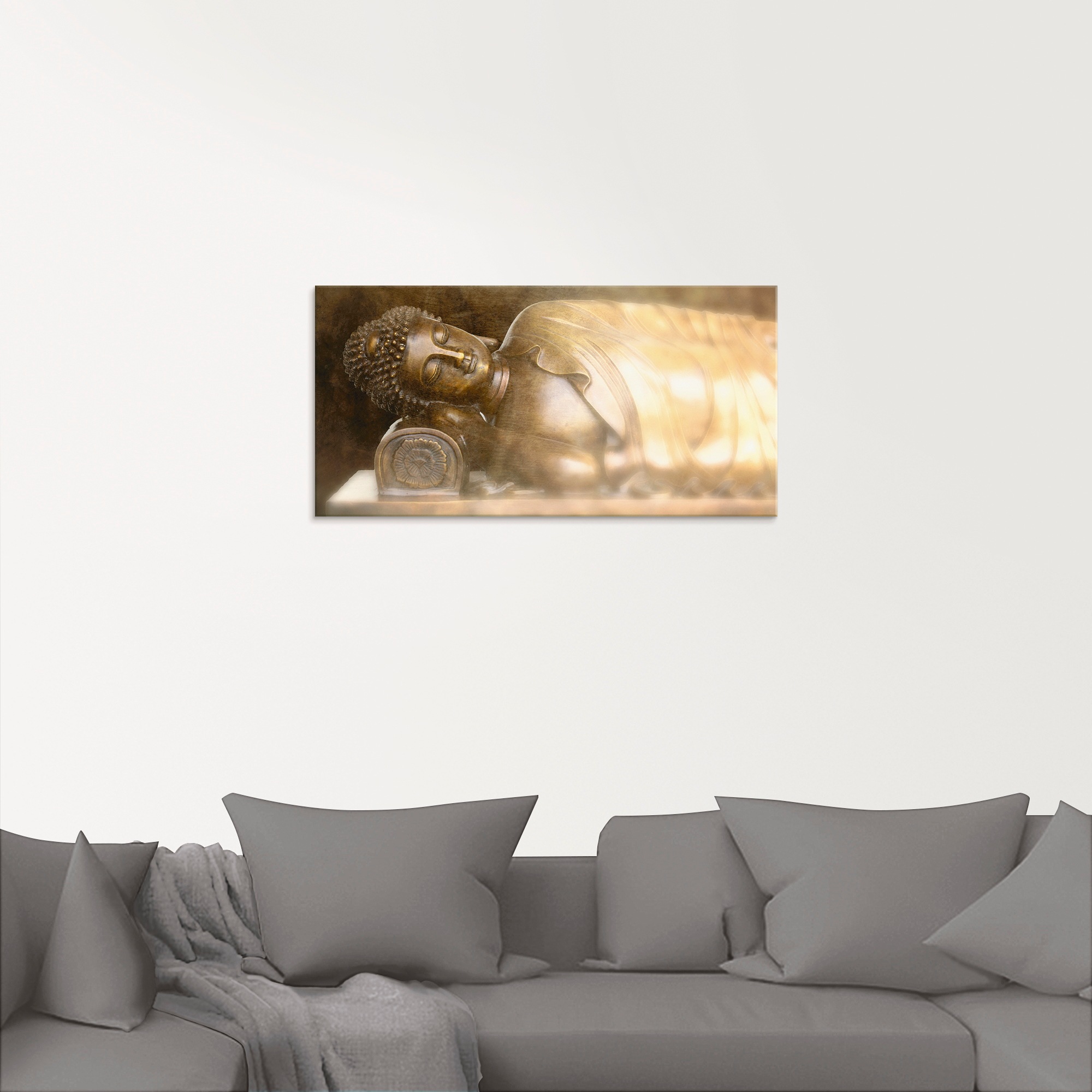 Artland Glasbild »liegender Buddha«, Religion, (1 St.), in verschiedenen Grössen