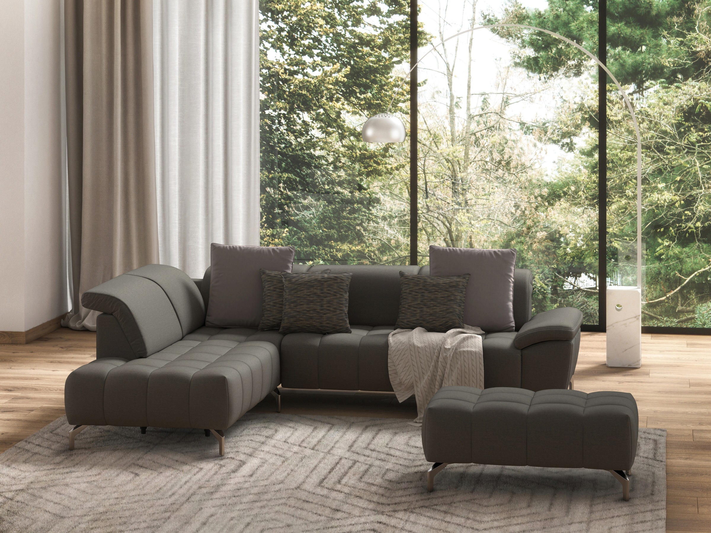 sit&more Hocker »Cool«, mit silberfarbenen Füssen