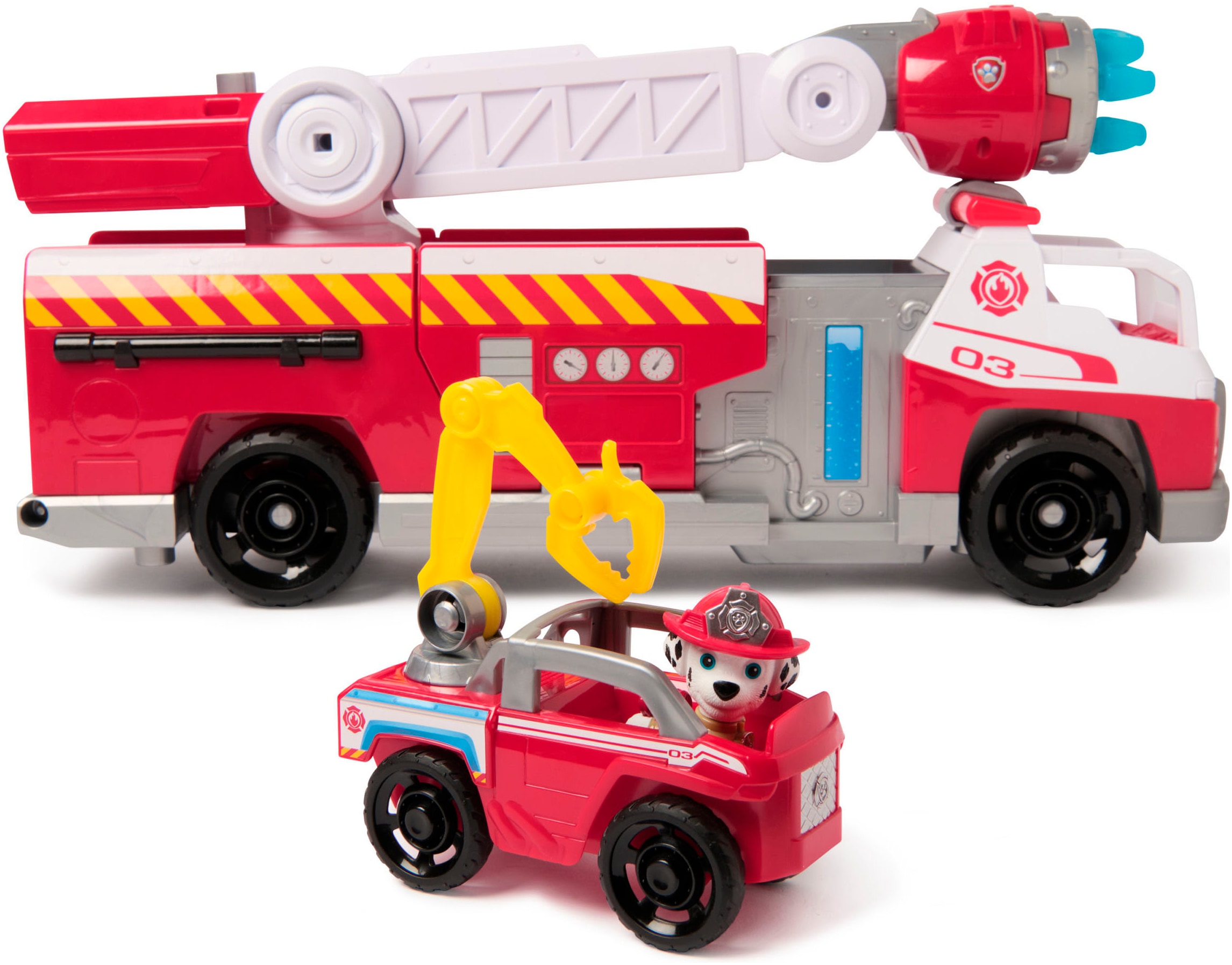 Spin Master Jouet pompier »PAW Patrol Fire Rescue - Marshalls Deluxe Feuerwehr-Truck« mit Licht und Sound