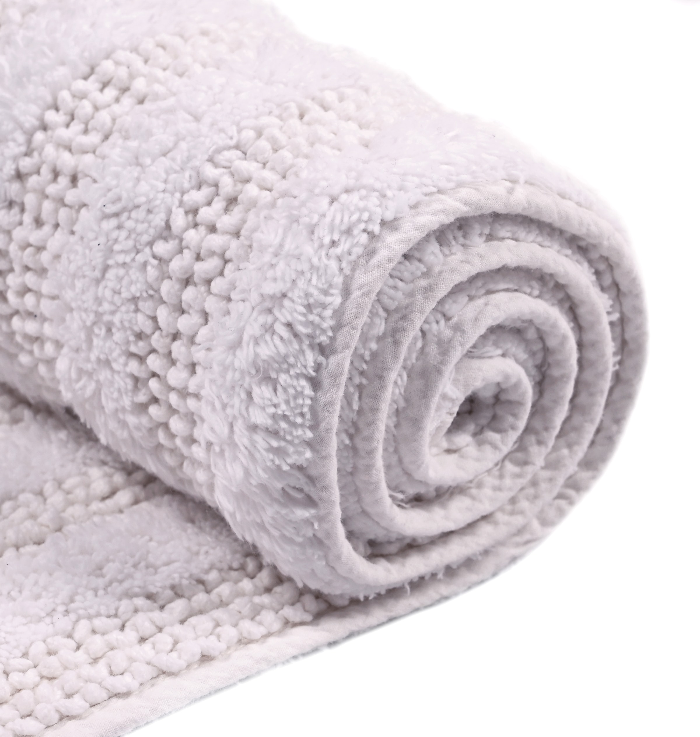 my home Badematte »Inga, Rahmen, Badvorleger, Badezimmer Teppich«, beidseitig nutzbar-fussbodenheizungsgeeignet-strapazierfähig, 100% Baumwolle, Hoch-Tief-Effekt, weich, trocknergeeignet