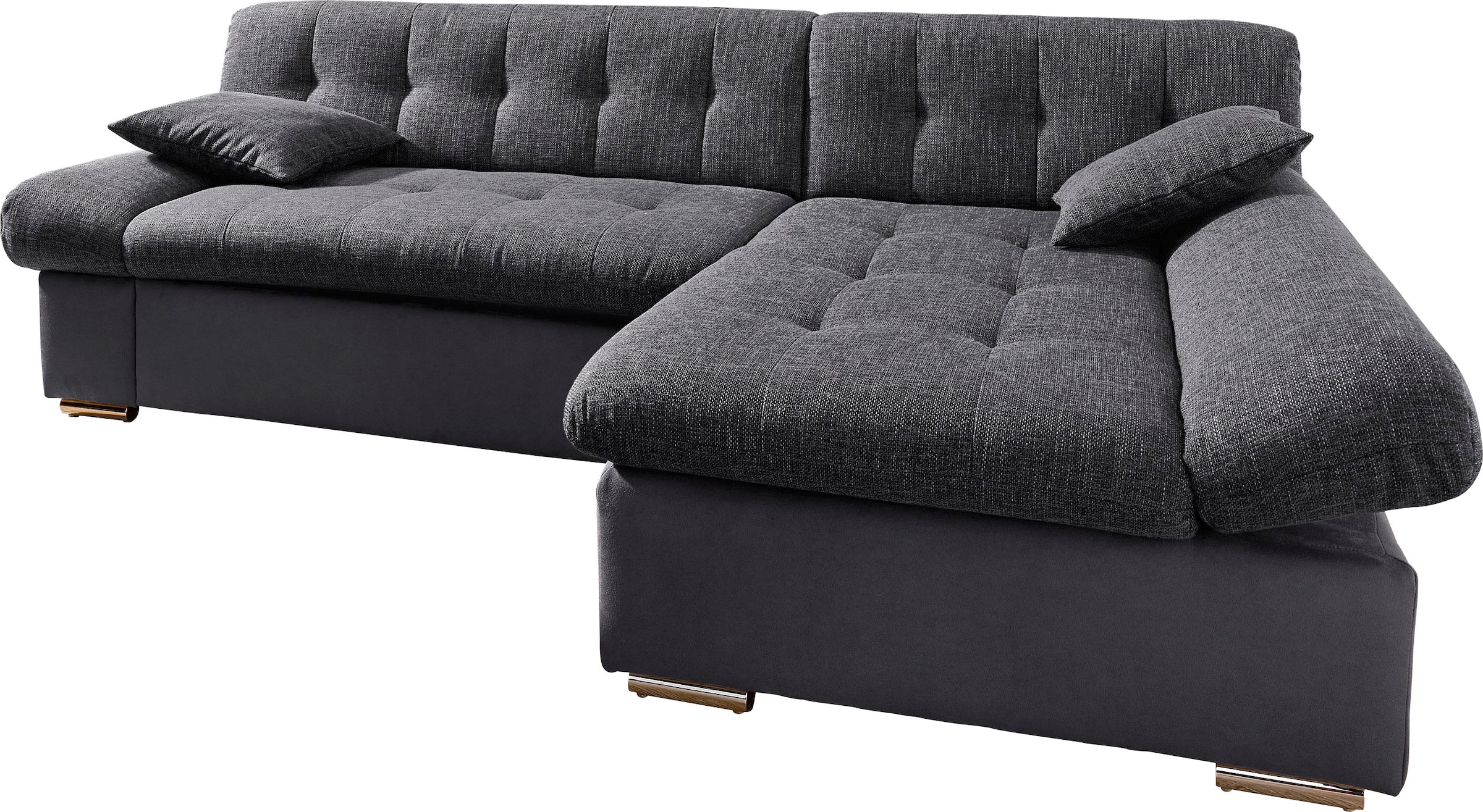 TRENDMANUFAKTUR Ecksofa »Reggae, modern und bequem, aktueller Materialmix, L-Form«, inkl. verstellbare Armlehne, wahlweise mit Bettfunktion