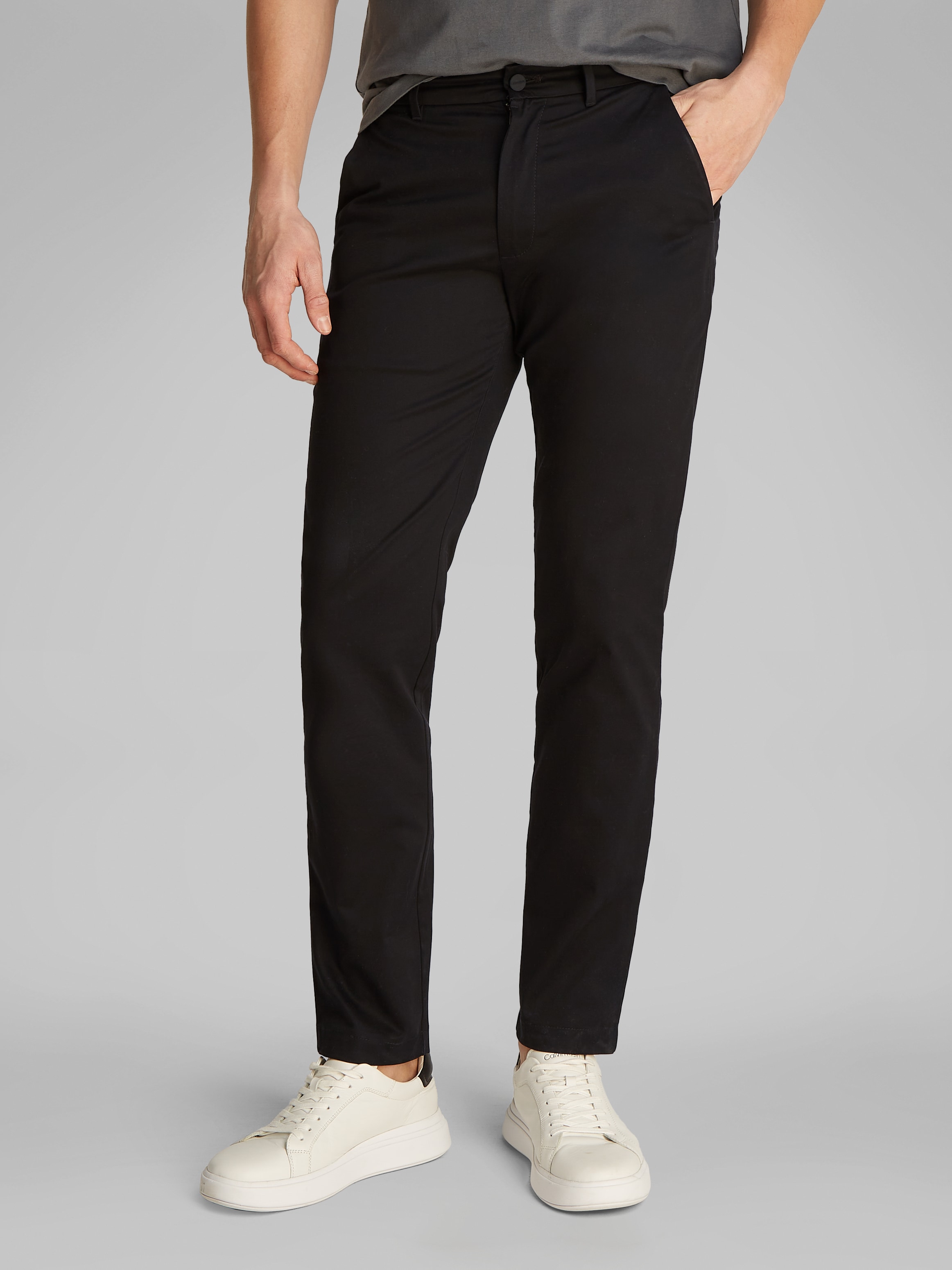 Calvin Klein Chinohose »SATEEN STRETCH SLIM CHINO«, mit Logopatch