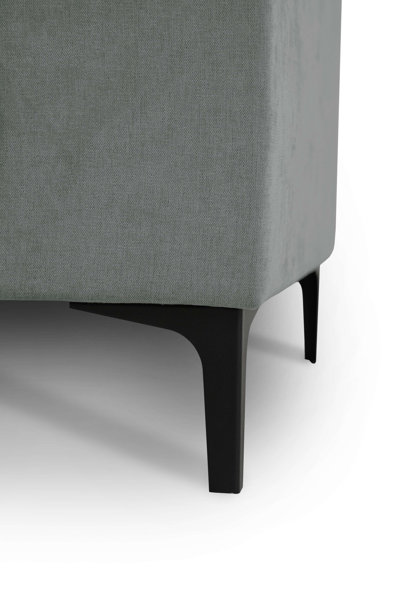 Places of Style Ecksofa »Polsterecke Oland, Struktur, Flachgewebe, Luxus-Microfaser, Boucle«, L-Form, 280 cm, Wellenunterfederung, Skandi-Design, Metallfüsse