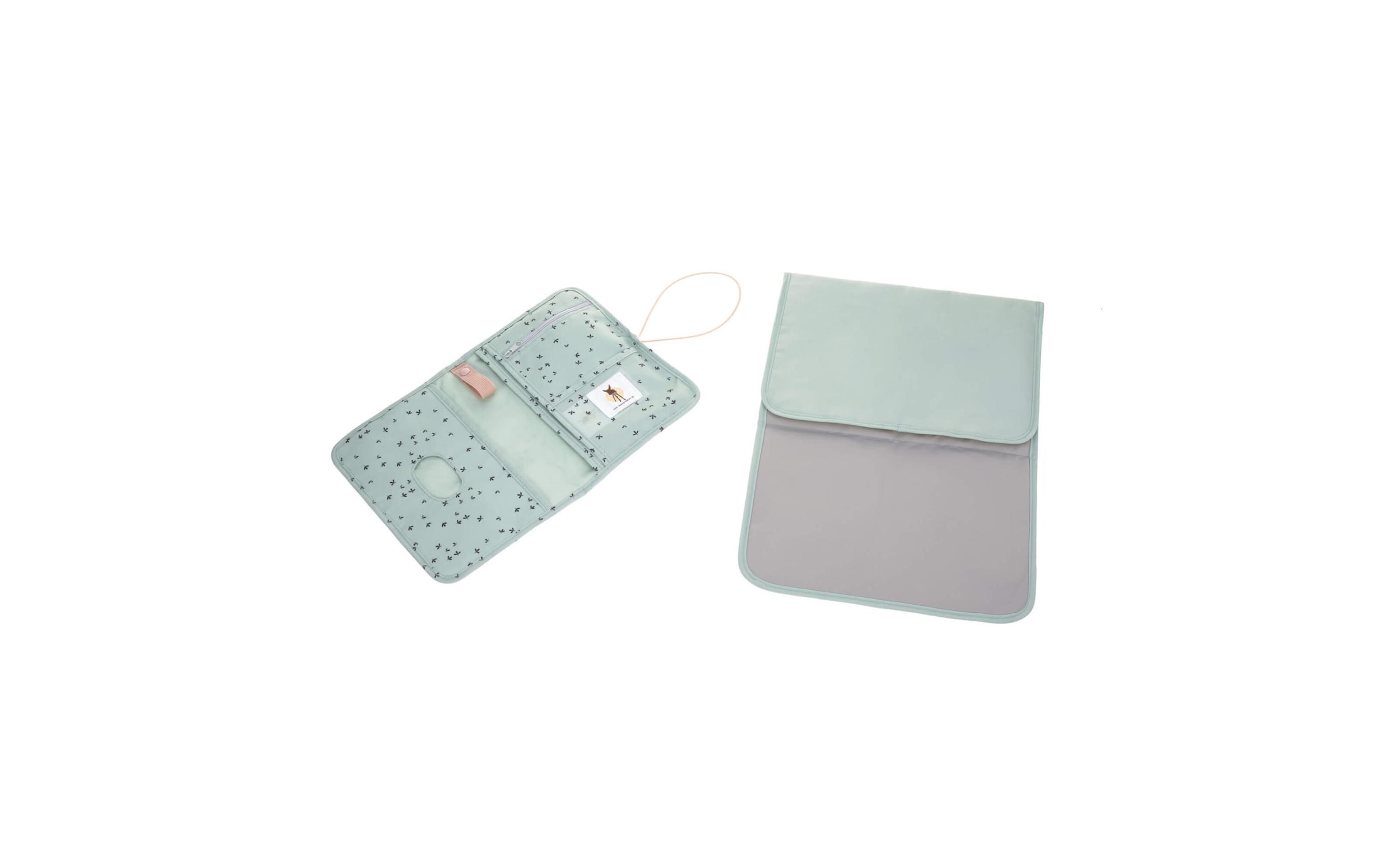 LÄSSIG Wickelauflage »Floral mint 1 Stück«