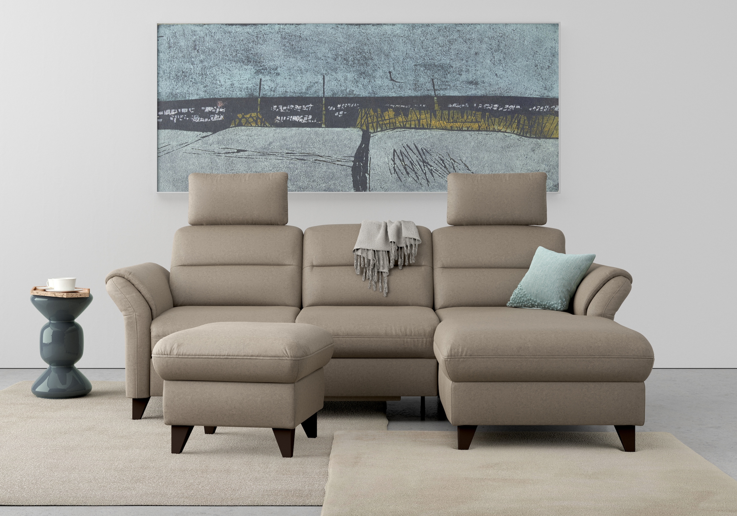 Image of sit&more Ecksofa "Mellum L-Form" Federkern, wahlweise mit Bettfunktion, Bettkasten und Armteilfunktion