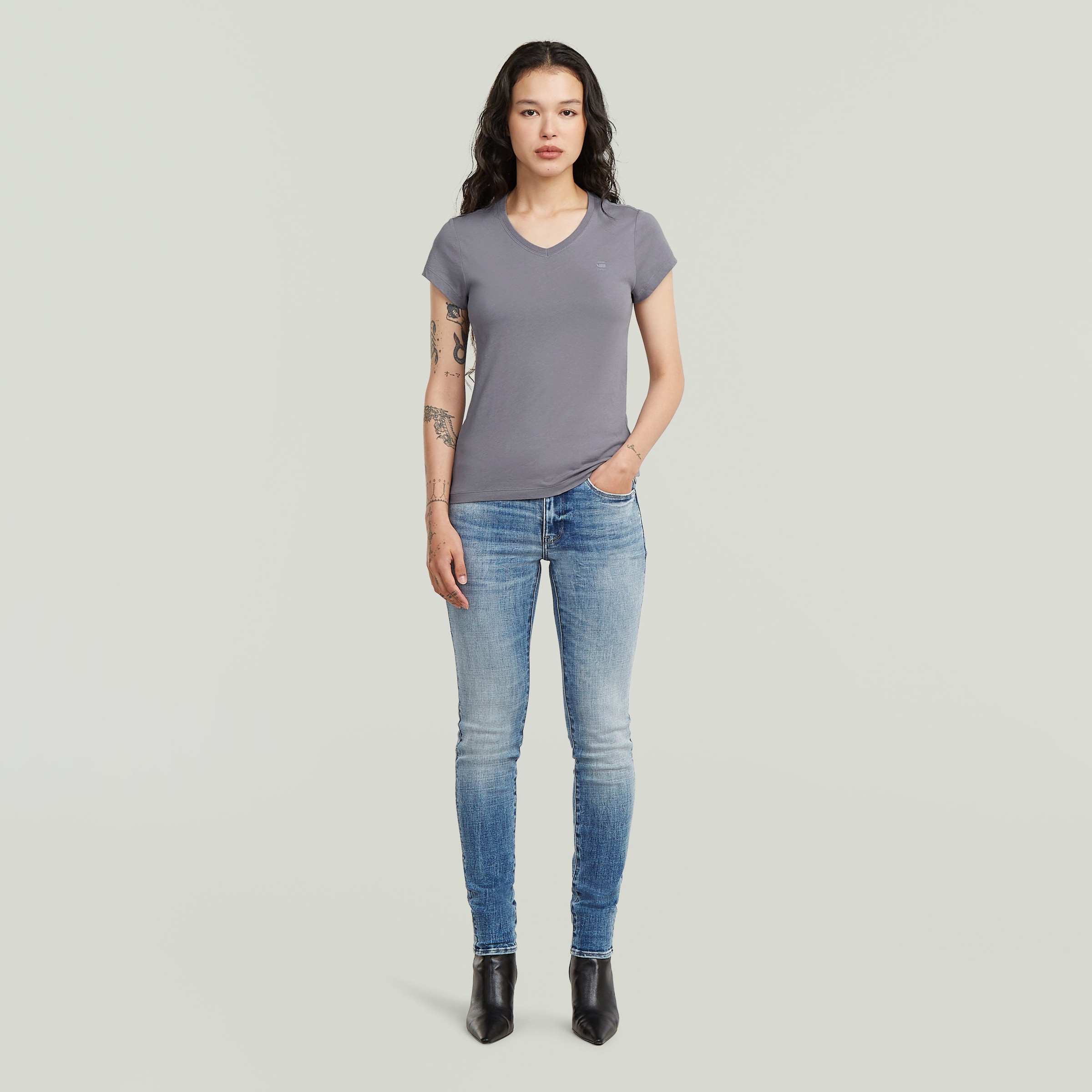 G-STAR V-Shirt »Eyben« mit Label