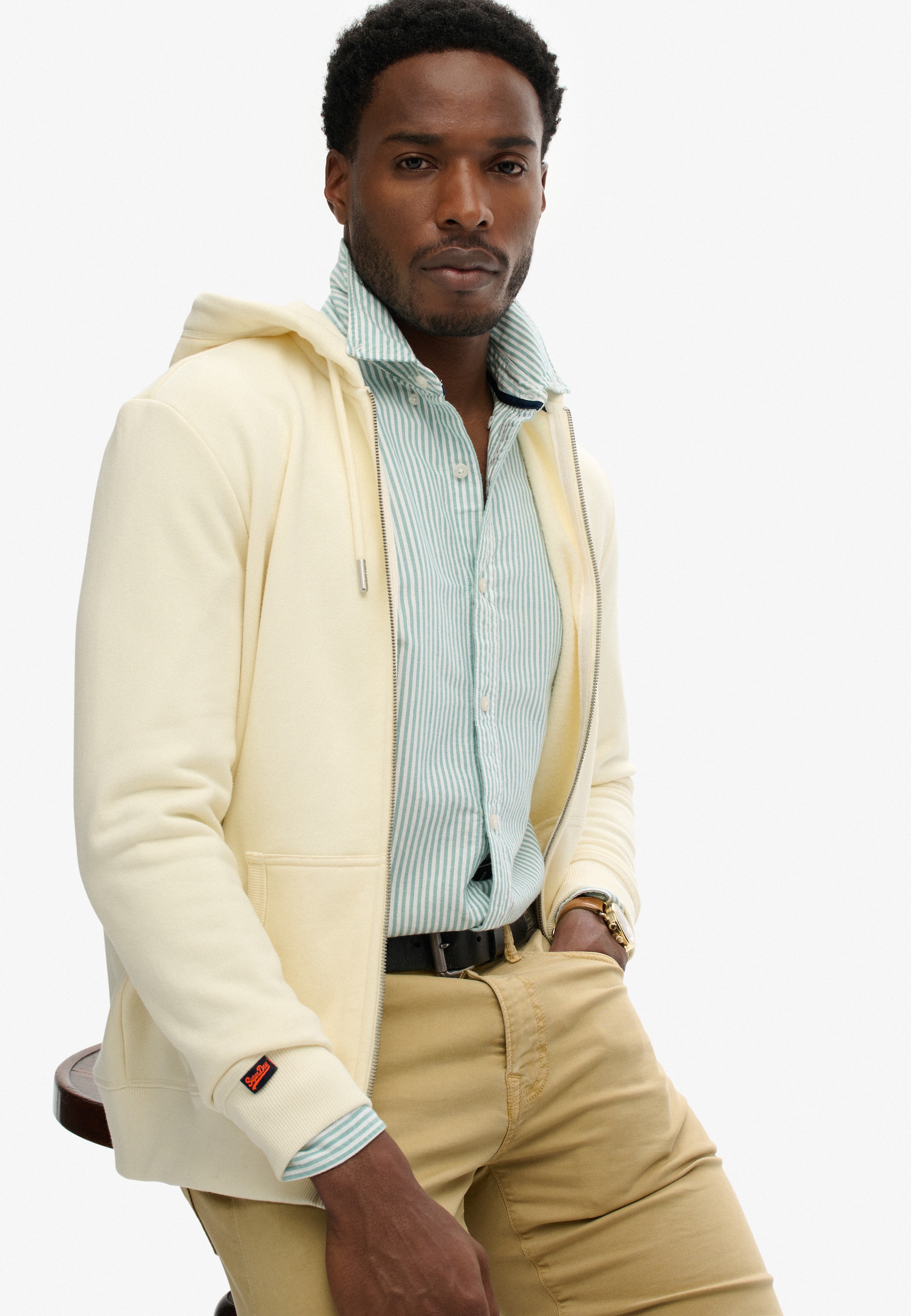 Superdry Kapuzensweatjacke »ESSENTIAL LOGO ZIP HOODIE HB« Baumwollmischung, slim fit