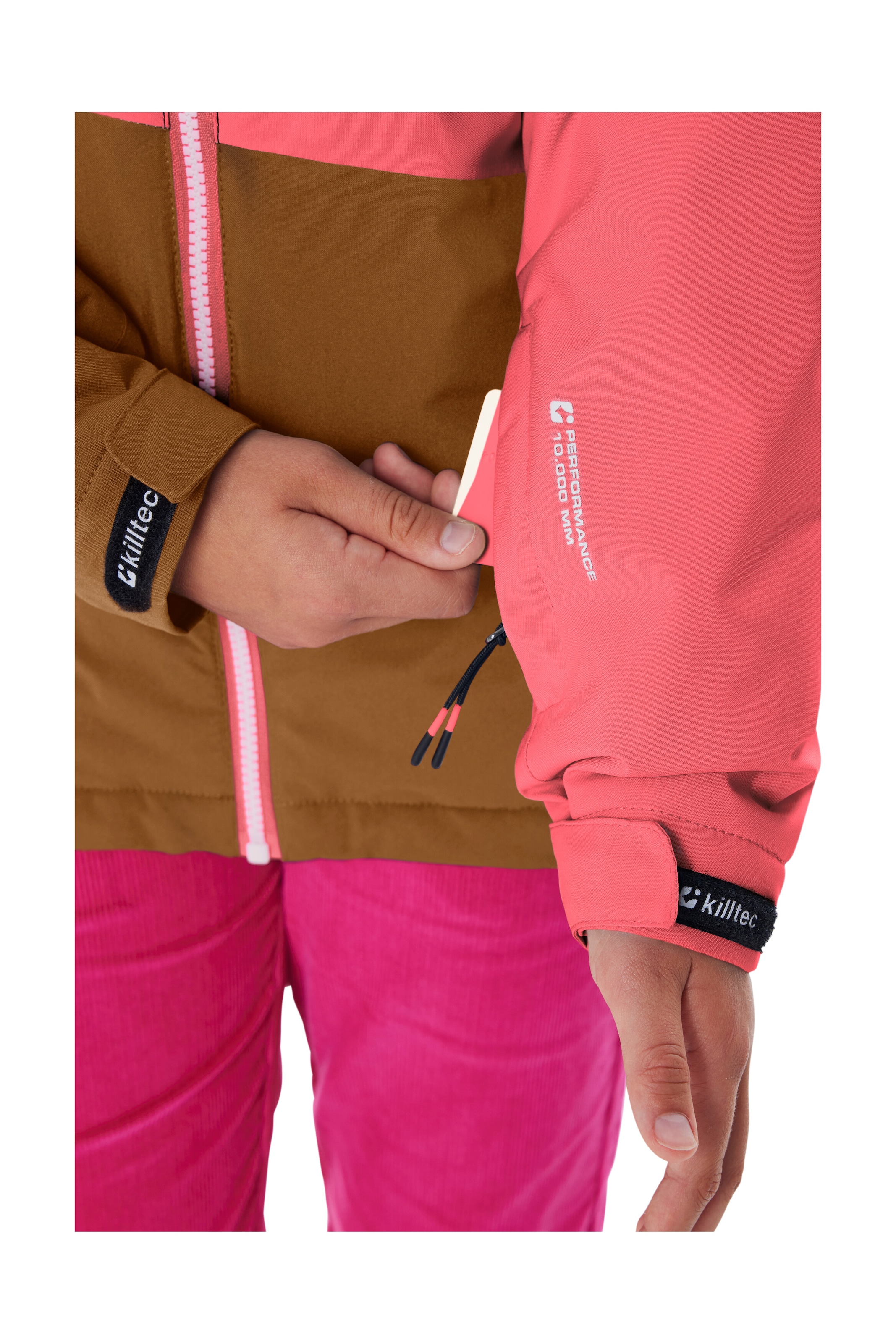 Killtec Veste de ski »KSW 331 GRLS SKI JCKT« Atmungsaktive, wasserdichte Jacke mit Fleece-Innenseite, Skipasstasche