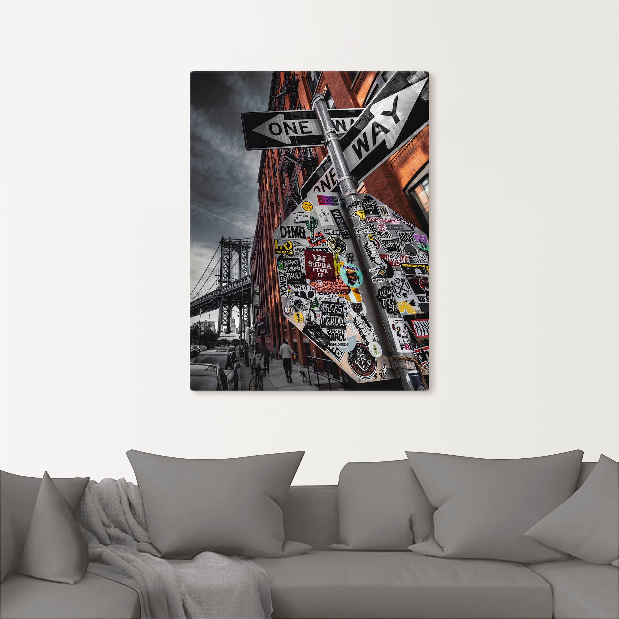 Artland Wandbild »New York Street oder Fotografie«, Leinwandbild, St.), als Amerika, versch. Poster Wandaufkleber in acheter Alubild, confortablement Grössen (1