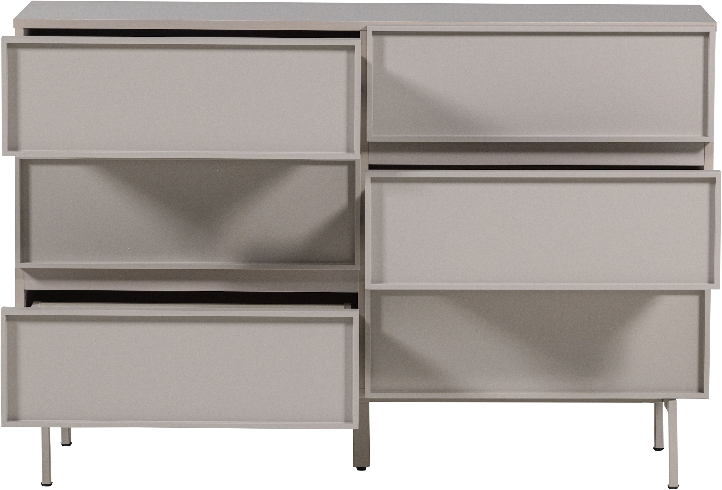 WOOOD Buffet »Tours mit Melamin-MDF und breiter Ausführung B 120 x T 42 x H 80 cm« Capacité de charge de la plaque de recouvrement 50 kg, surface anti-salissures