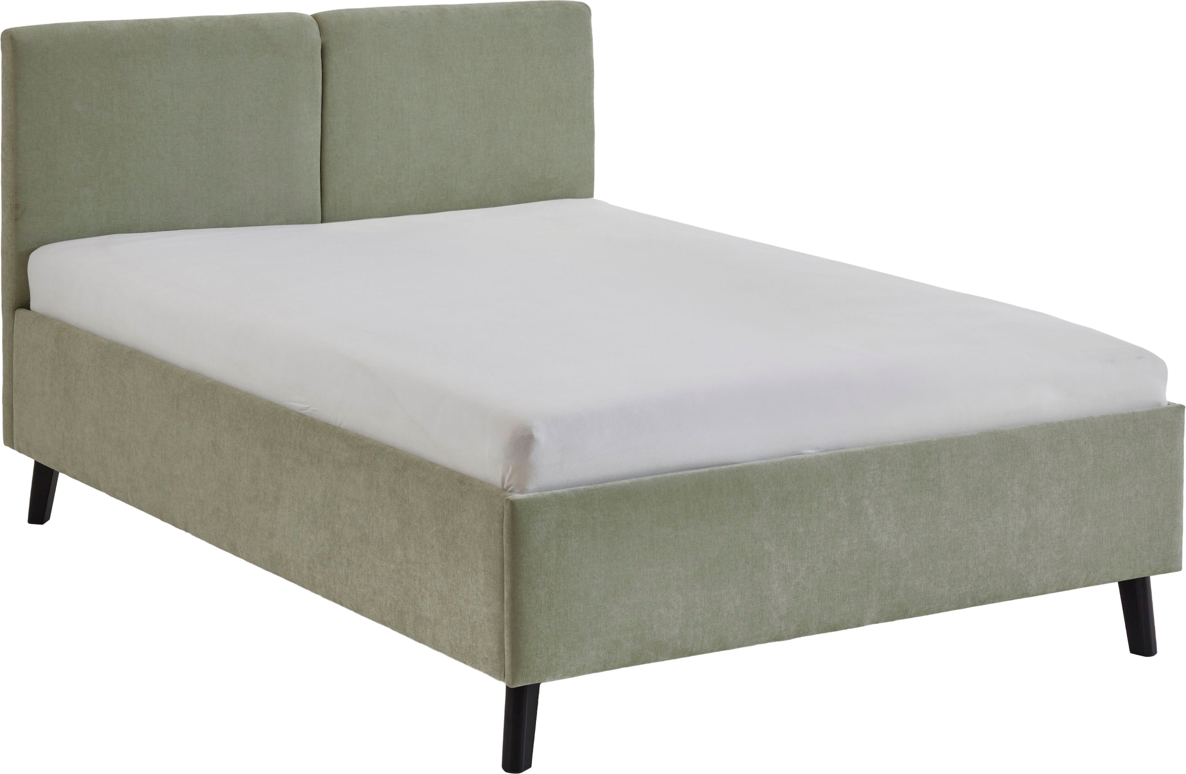 meise.möbel Lit rembourré »Piano, in verschiedene Farben und Breiten erhältlich« wahlweise mit schwarzem oder eichefarbigem Holzfuss