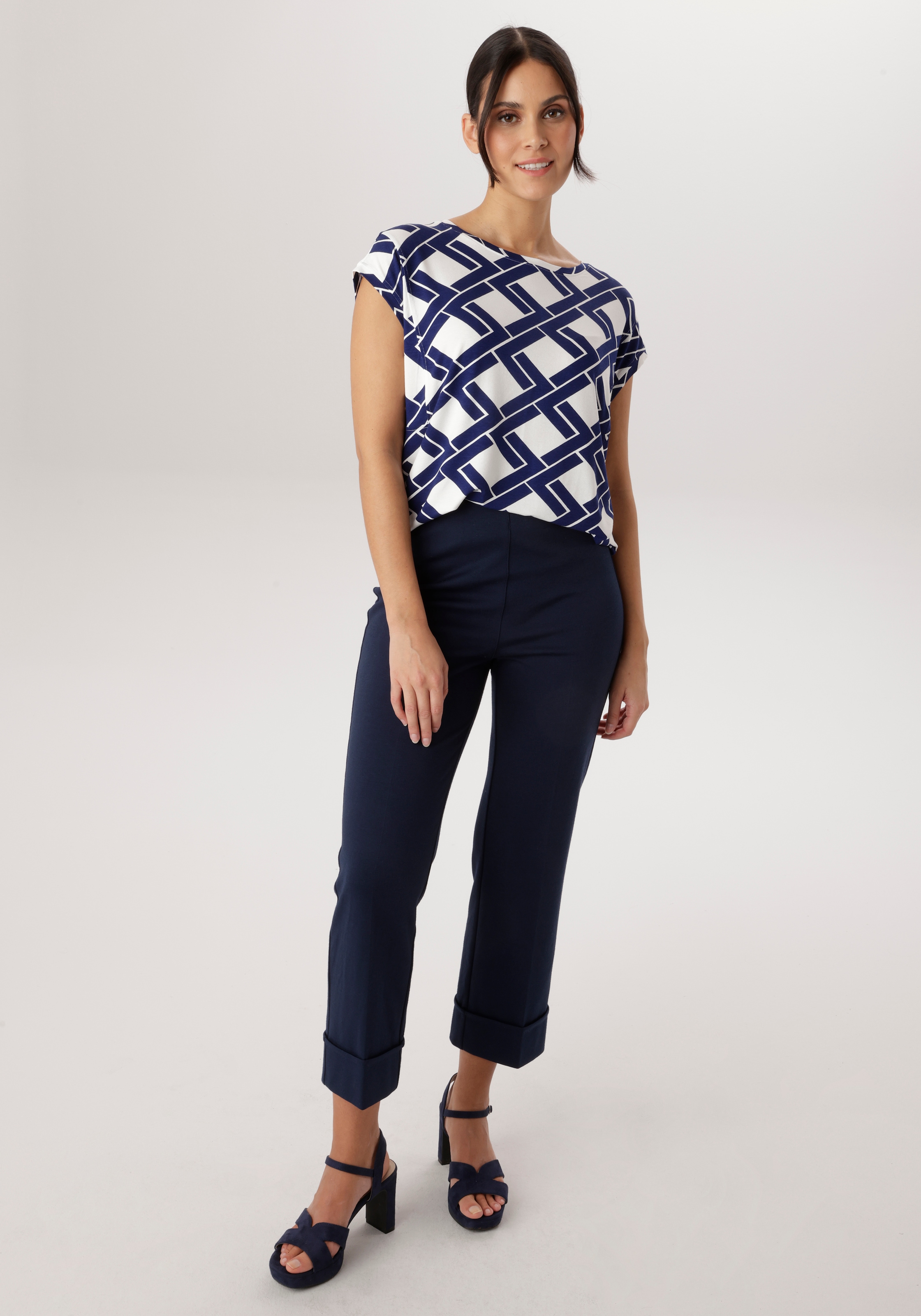 Aniston SELECTED Pantalon à enfiler  breiten, fixierten Umschlag am Saum - NEUE KOLLEKTION