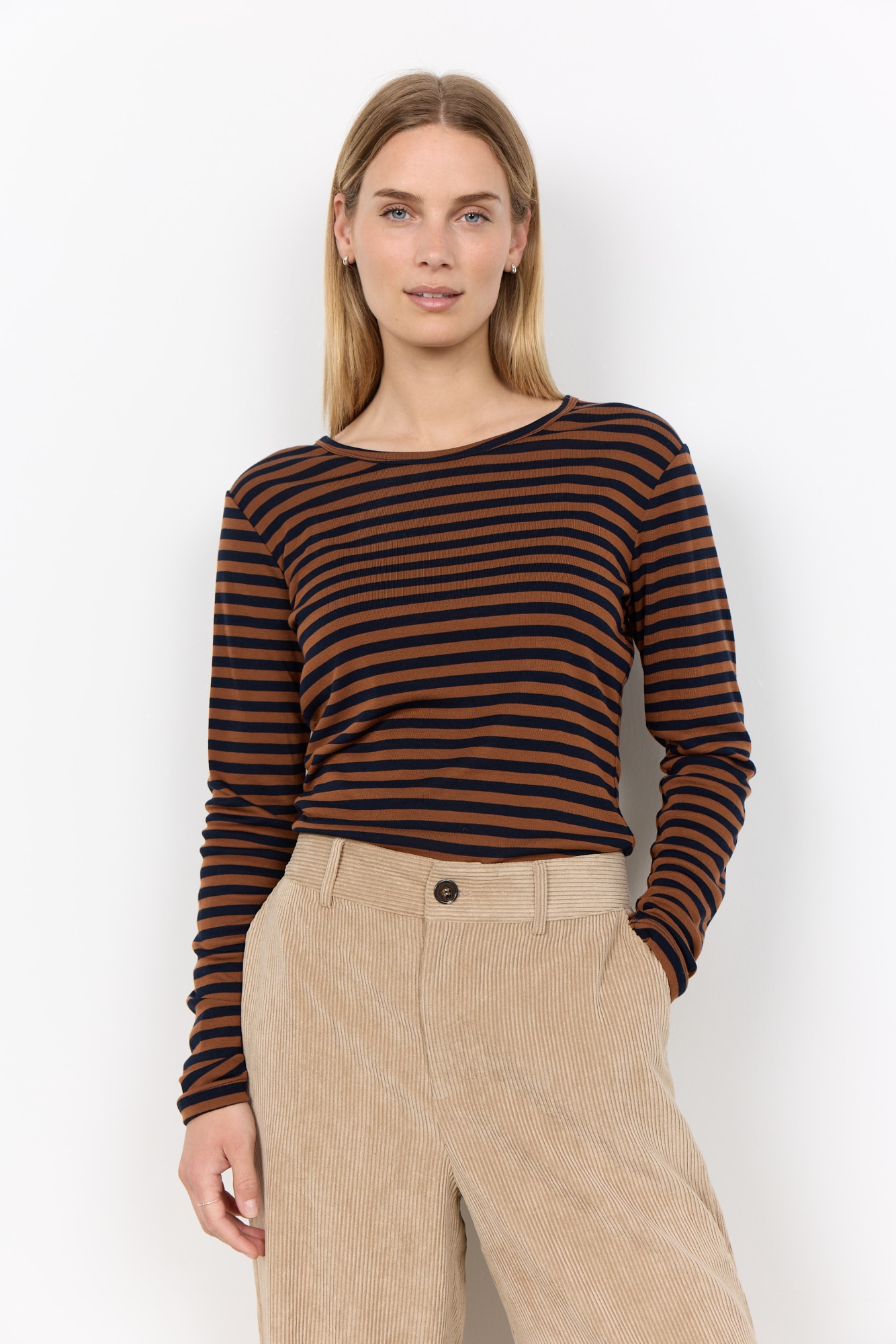 Image of soyaconcept Langarmshirt "SC-HELLE YD 1" Materialmix