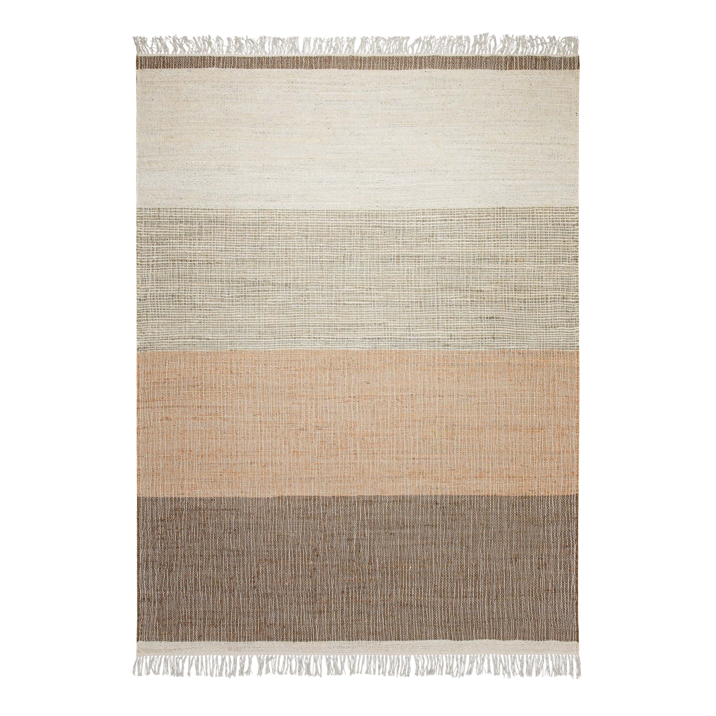 GOODproduct Teppich »Dallin« rechteckig 4 mm Höhe 80% Jute, handgewebt, mit Fransen, Wohnzimmer, Naturfaser