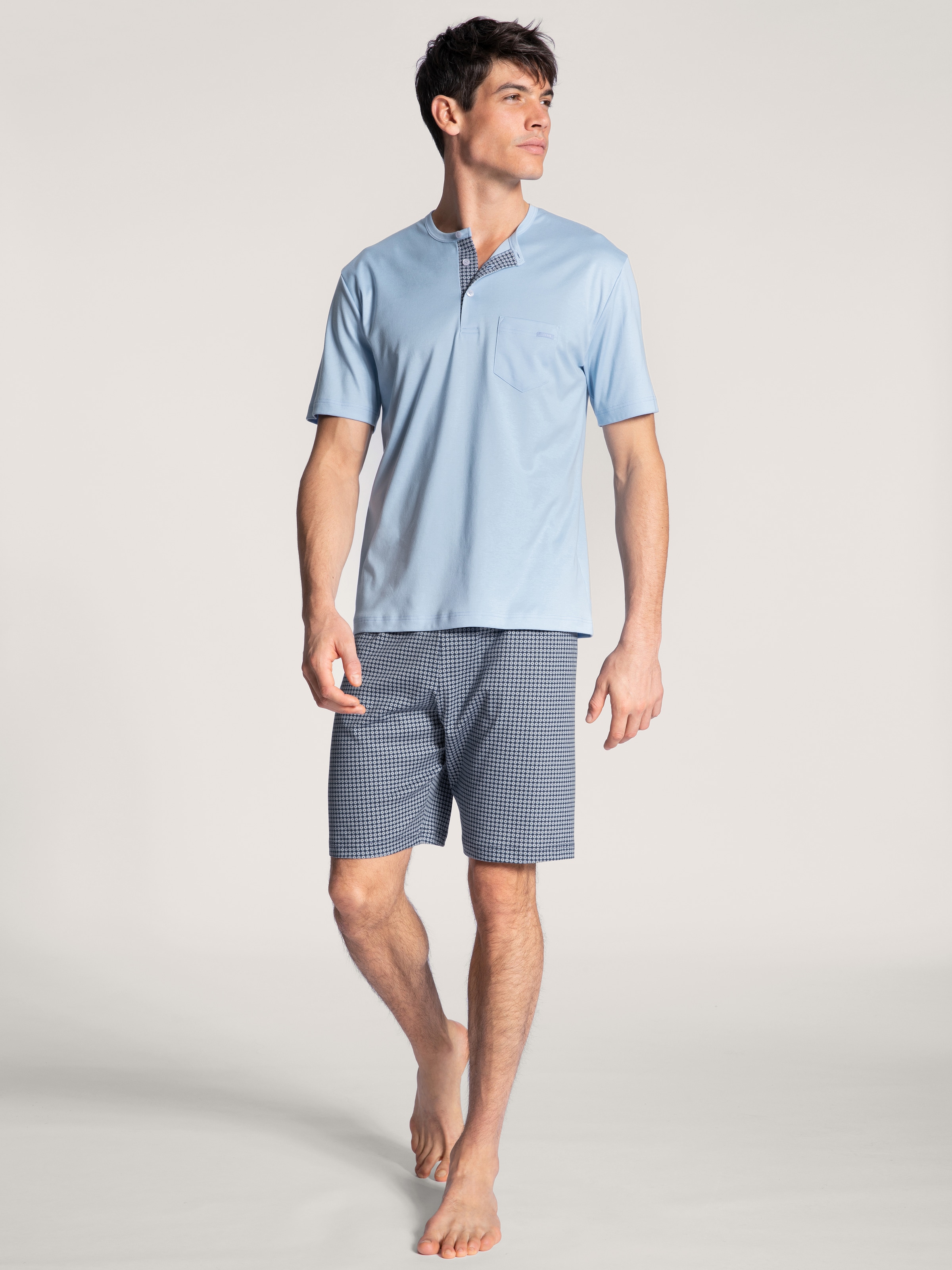 Image of CALIDA Shorty "Relax Choice" 2 tlg. atmungsaktiv, Baumwolle, Oberteil mit Knopfleiste