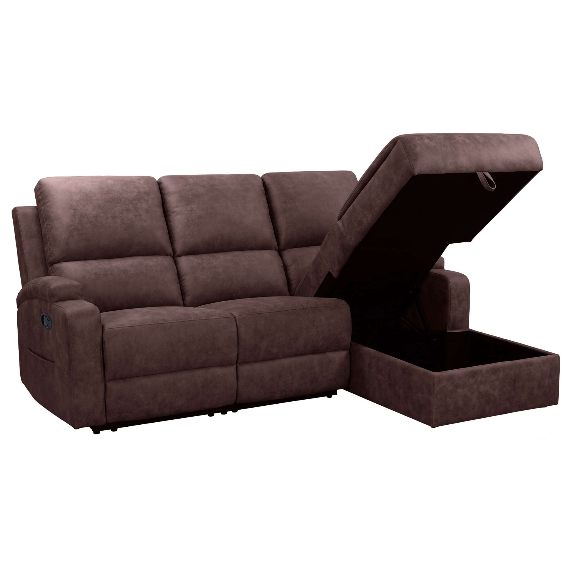 GOODproduct Ecksofa »NAPORI Microfaser, Multimediasofa, L-Form« man. oder elektr. Relaxfuntion, USB-A bei elektr. Variante, Staukasten