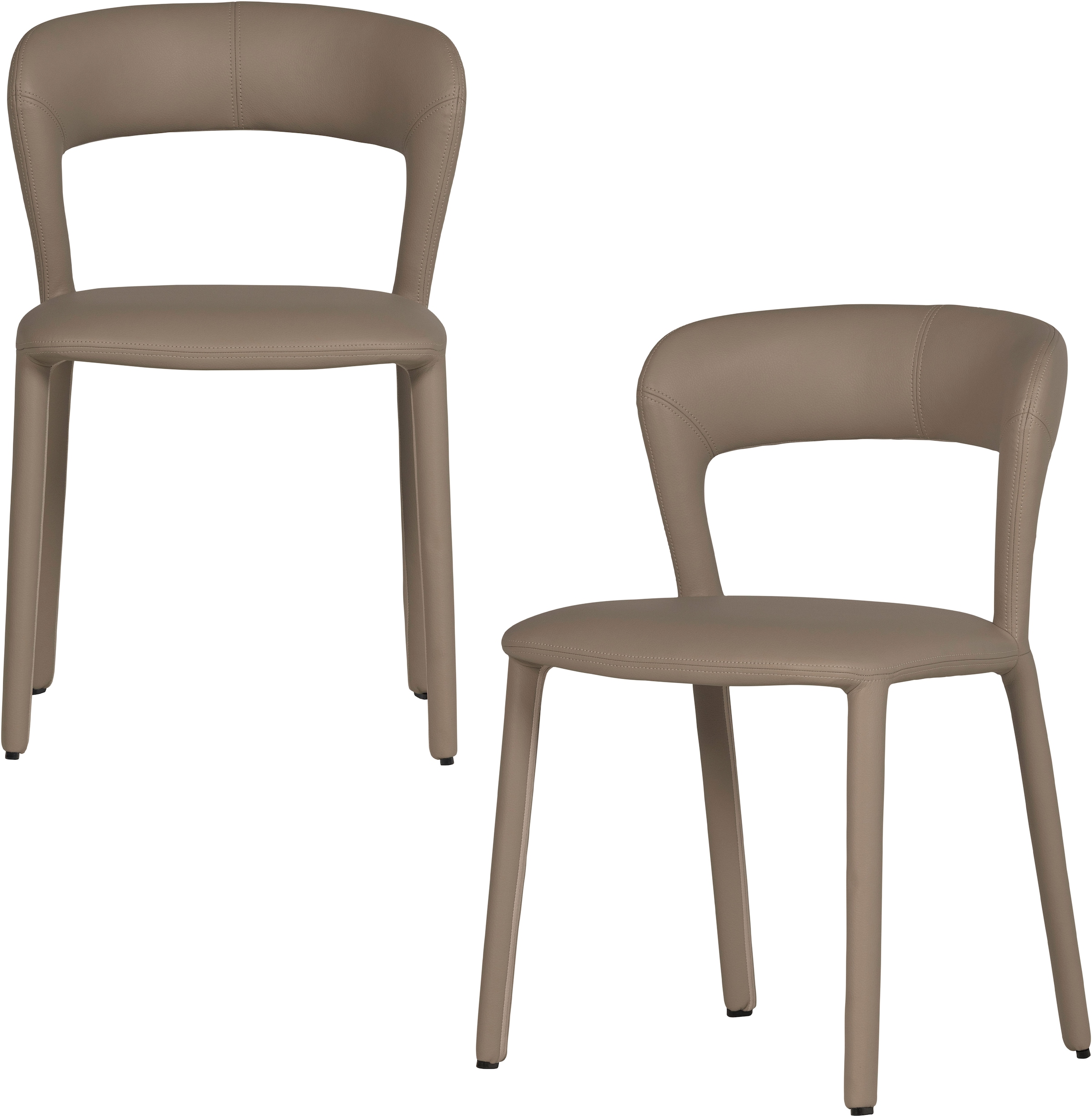 Image of WOOOD Esszimmerstuhl "Noble mit Bezug und vollgepolstertem Gestell B 51 x T 56 x H 76 cm" (Set) 2 Stk.(Set, 2 St)Kunstleder Sehr hohe Verschleissfestigkeit, Tragkraft 120 kg