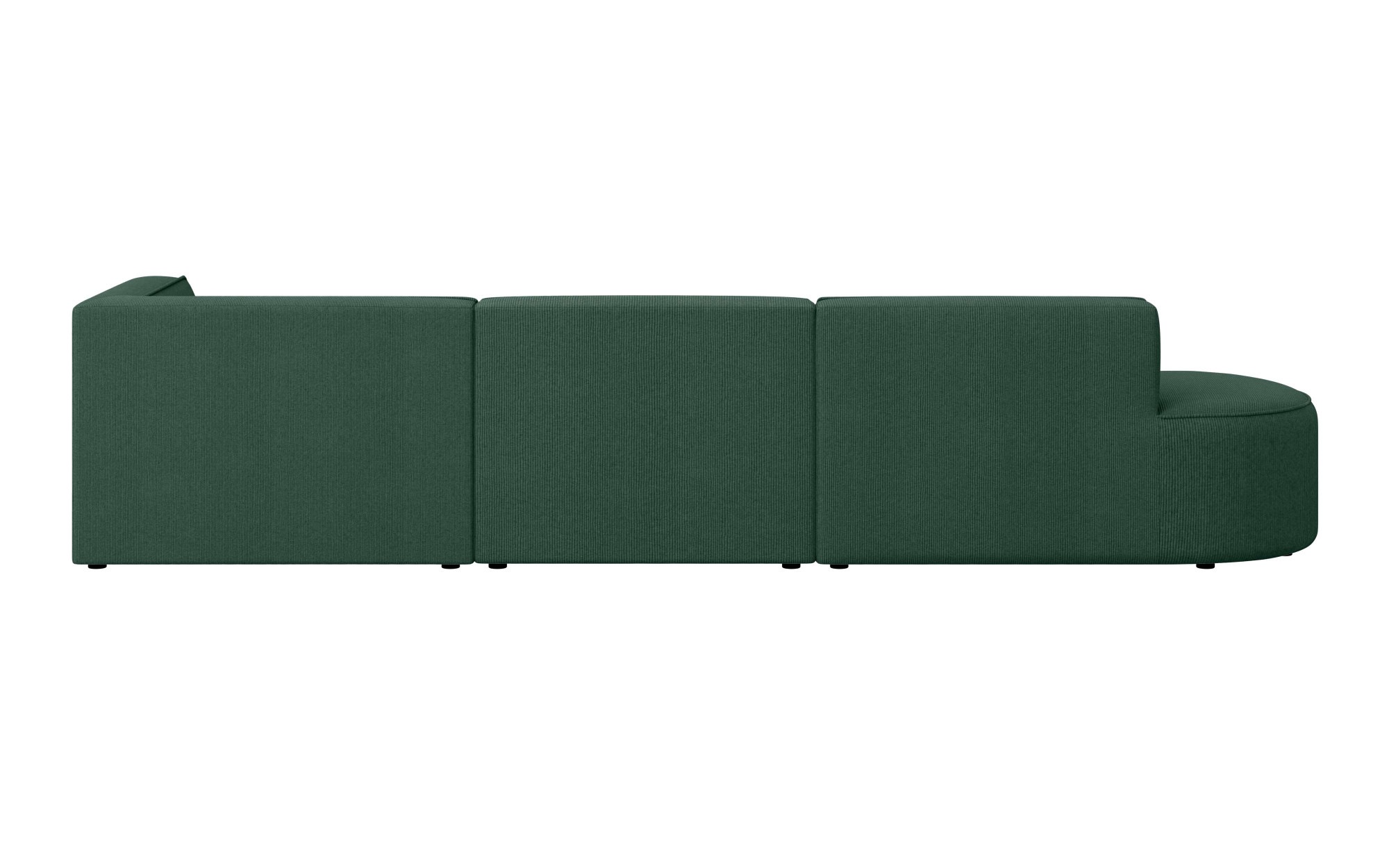 andas Ecksofa »EIVIND Designer Sofa mit Ottomane rechts/links, B/T/H: 343/159/72 cm«, L-Form mit Wellenunterfederung, auch in Feincord und Bouclé