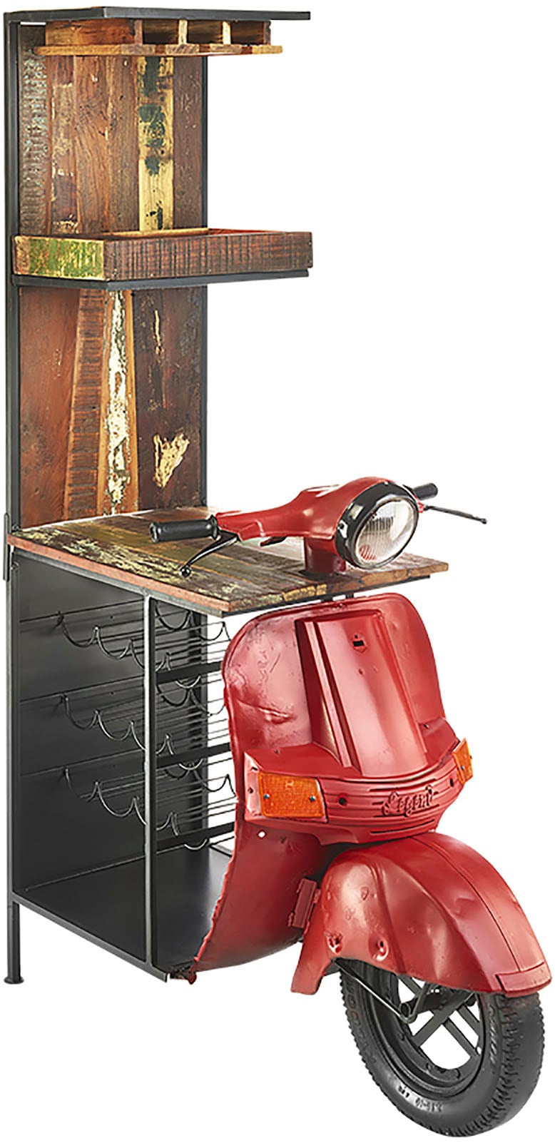 Image of locker Dekoobjekt "Regal SCOOTER ROSSO im Vintagestil"