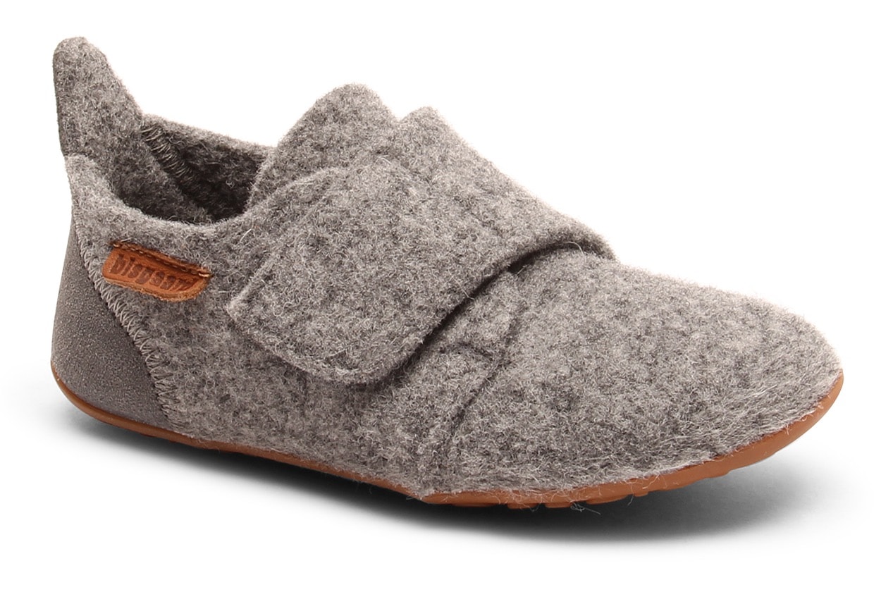Image of Bisgaard Hausschuh "casual wool" Klettschuh mit Lammwolle gefüttert, Grössenschablone zum Download