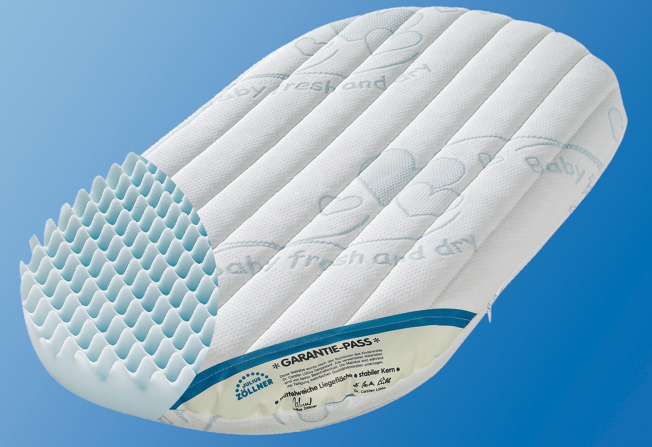 Image of Julius Zöllner Babymatratze »Dr. Lübbe Air Plus«, 5 cm cm hoch, (1 St.), Matratze für die Wiege, Grösse: 40x90 cm bei Ackermann Versand Schweiz