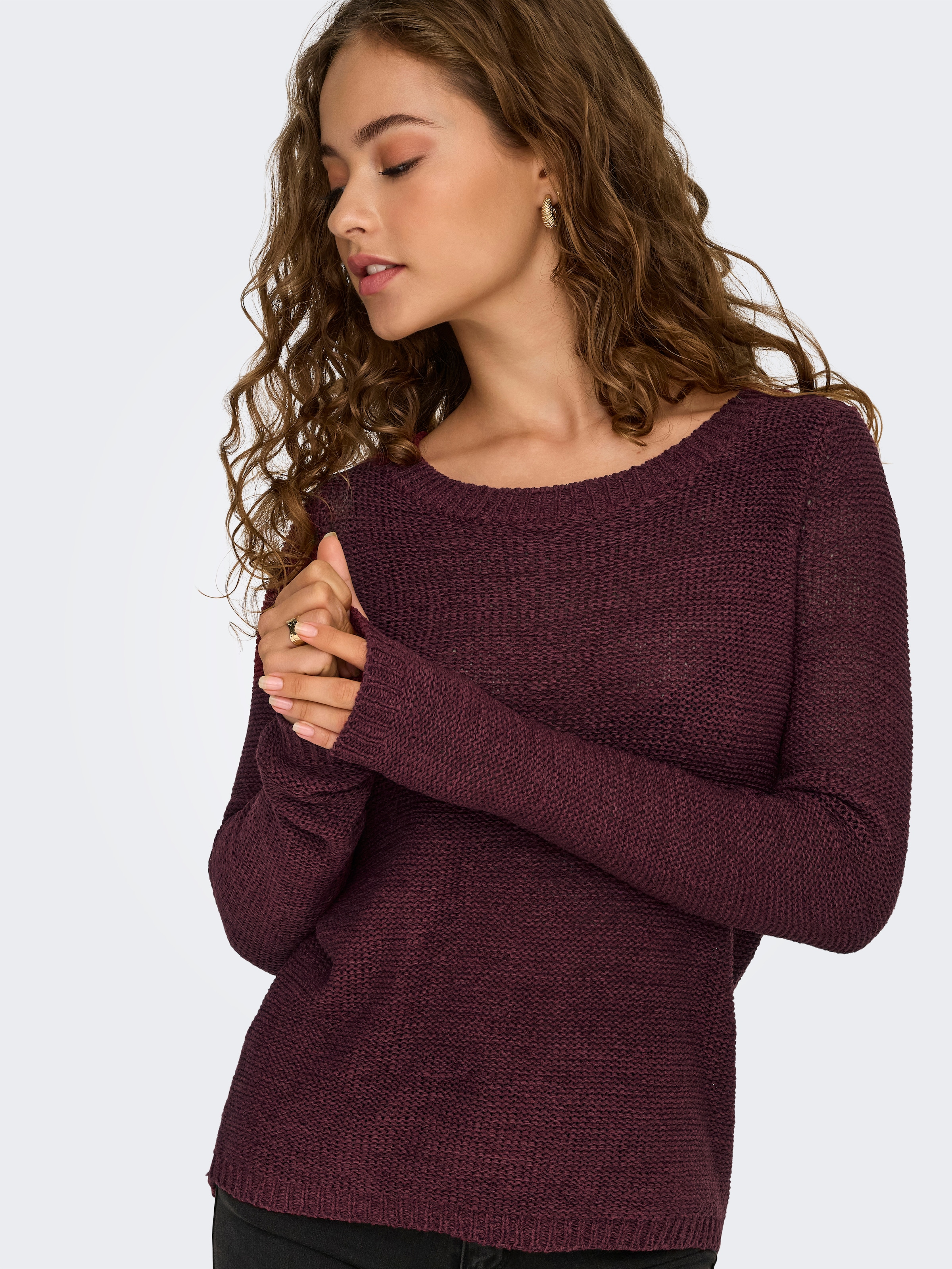 ONLY Strickpullover »ONLGEENA XO L/S PULLOVER KNT NOOS« mit Rundhalsausschnitt