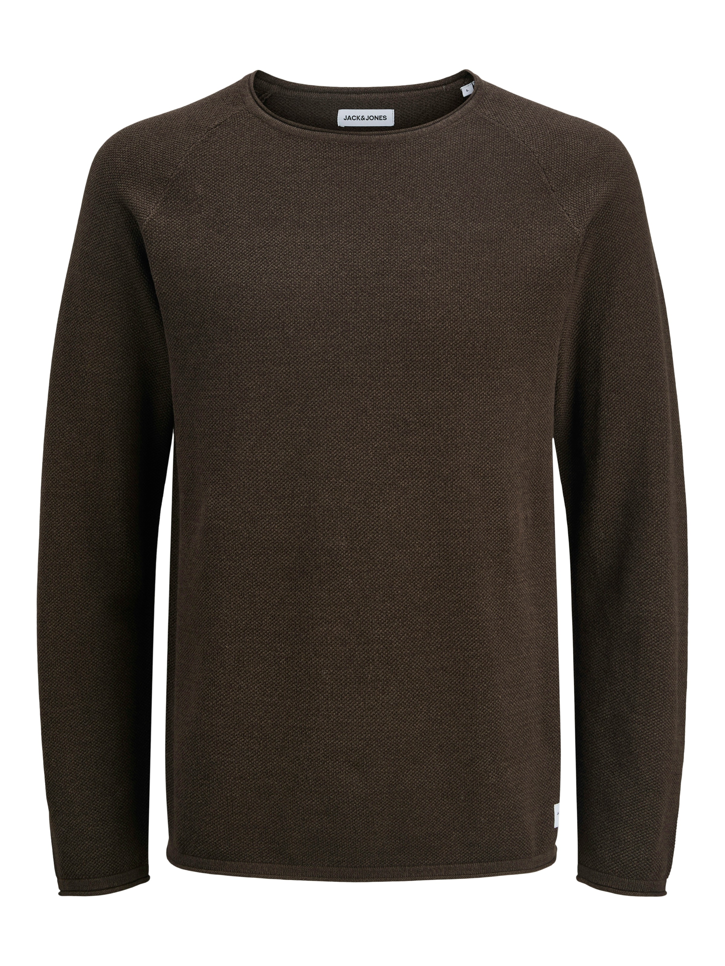 Jack & Jones Rundhalspullover »JJEHILL KNIT CREW NECK NOOS«, aus Strukturstrick