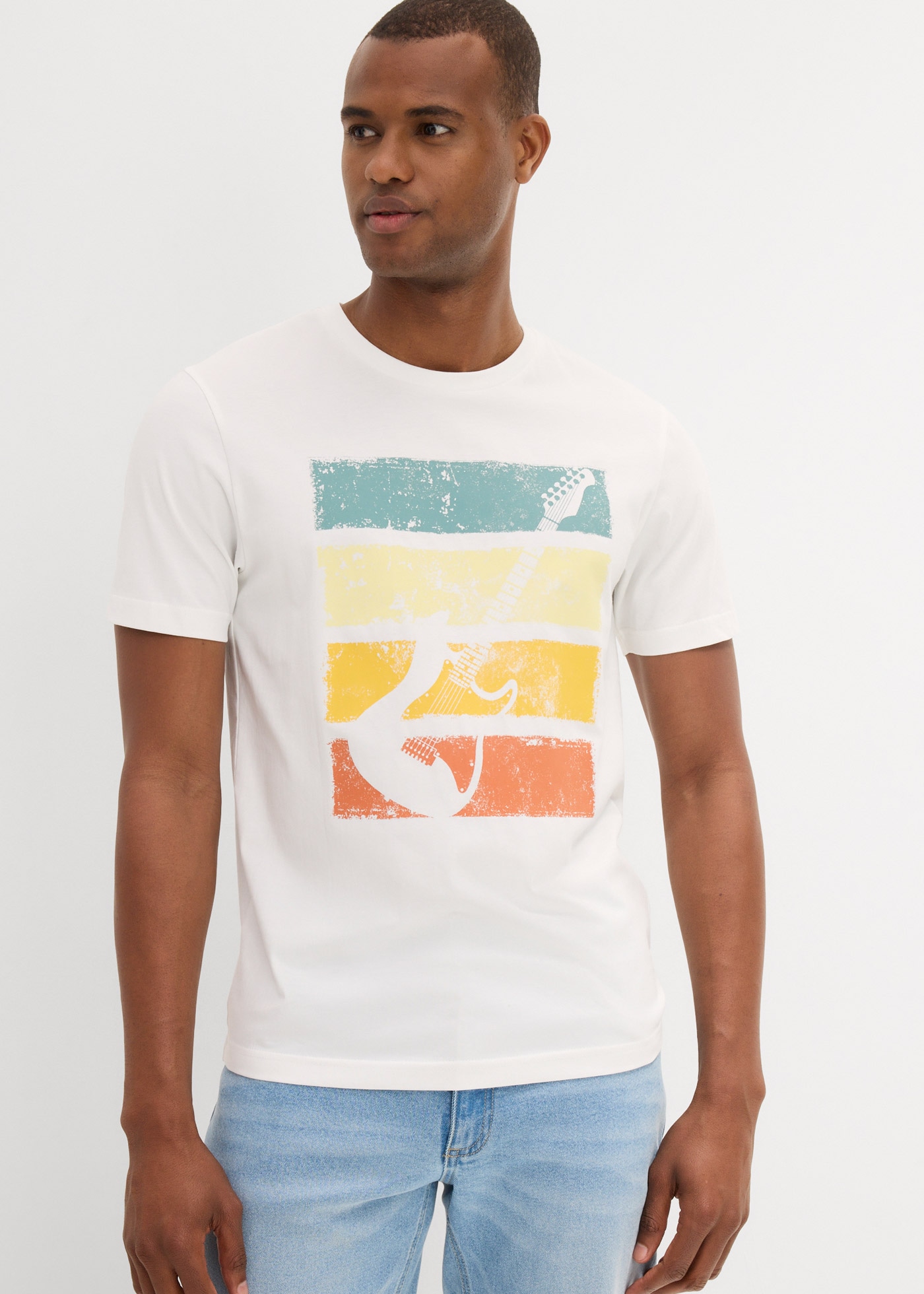 Image of bonprix T-Shirt Regular Fit, mit Rundhalsausschnitt, aus reiner Baumwolle